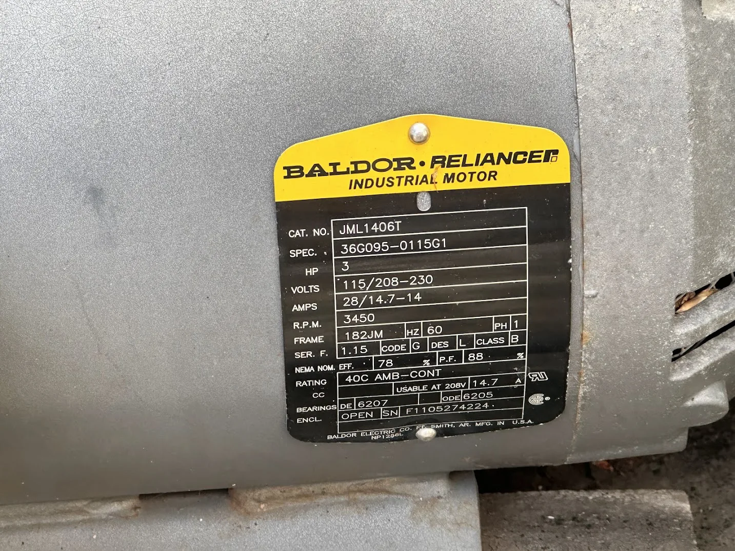 WHITE'S AUCTION LOT 102 - Booster Pump and Fertilizer Station with Baldor Reliance JML1406T Motor and Dosatron Injectors  Greenhouse 26, photo 4