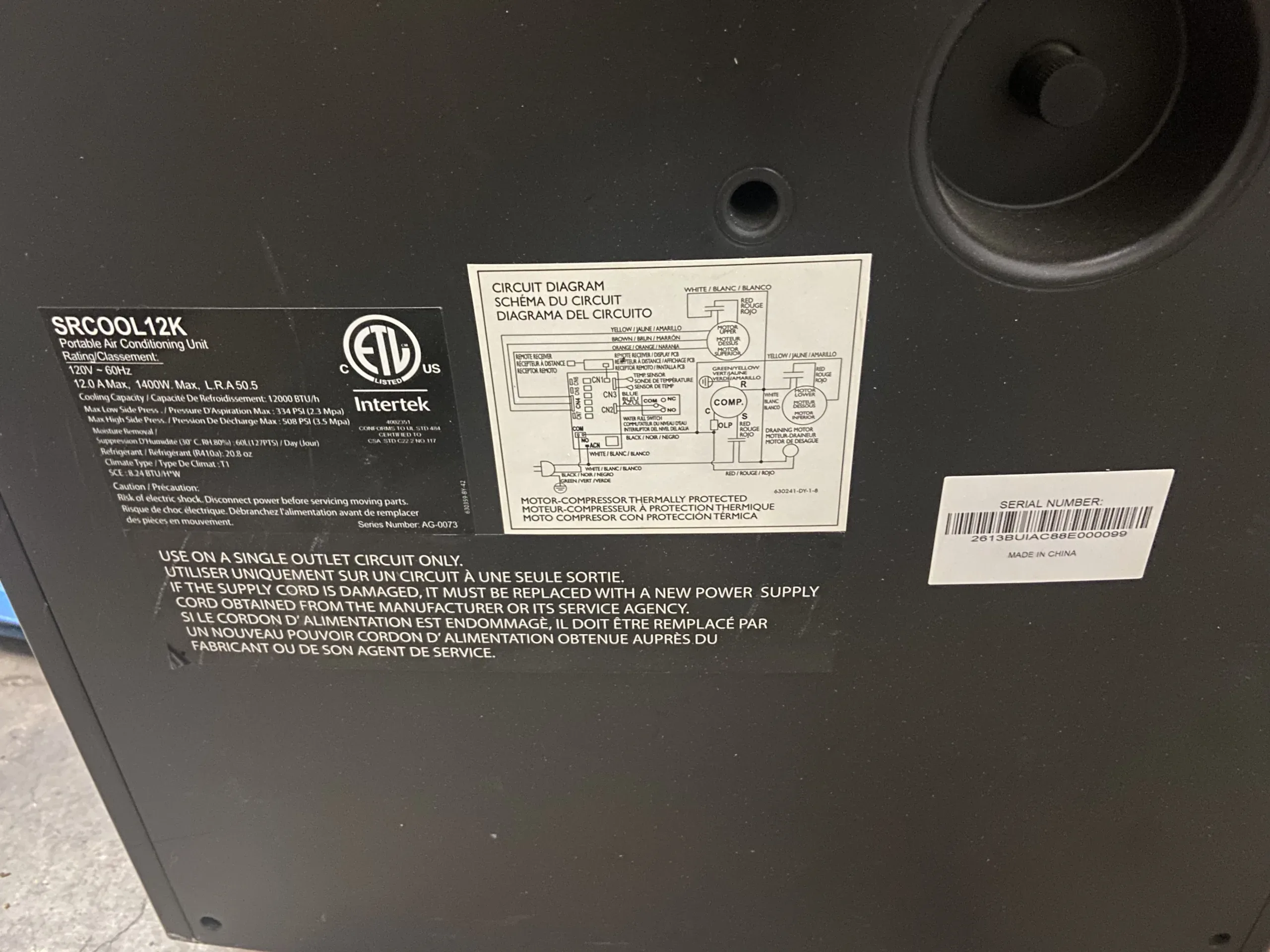 AEROFARMS LOT 12 - Stay Cool: Tripp Lite Portable IT Room Air Conditioner, 1 Ton - Your Mobile Cooling Solution for IT Environments, photo 3