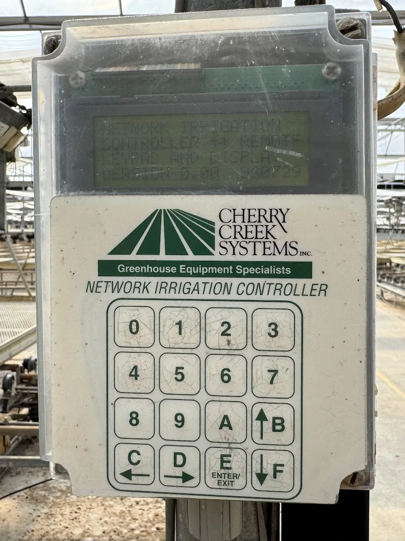 WHITES AUCTION LOT 134- 21' Double Rail Watering Boom System Number 5 with Cherry Creek Systems Network Irrigation Controller in GH25A, photo 2