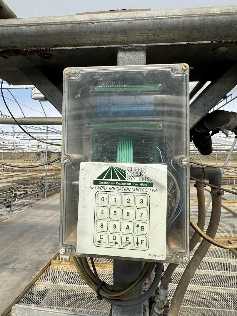 WHITES AUCTION LOT 142 - 21' Double Rail Watering Boom System Number 13 with Cherry Creek Systems Network Irrigation Controller in GH25A, photo 3