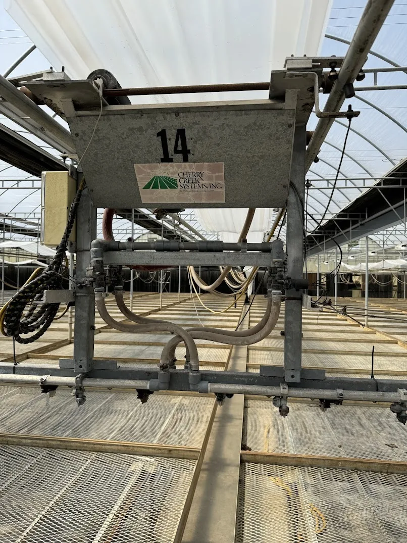 WHITES AUCTION LOT 143 - 21' Double Rail Watering Boom System Number 14 with Cherry Creek Systems Network Irrigation Controller in GH25A, photo 2