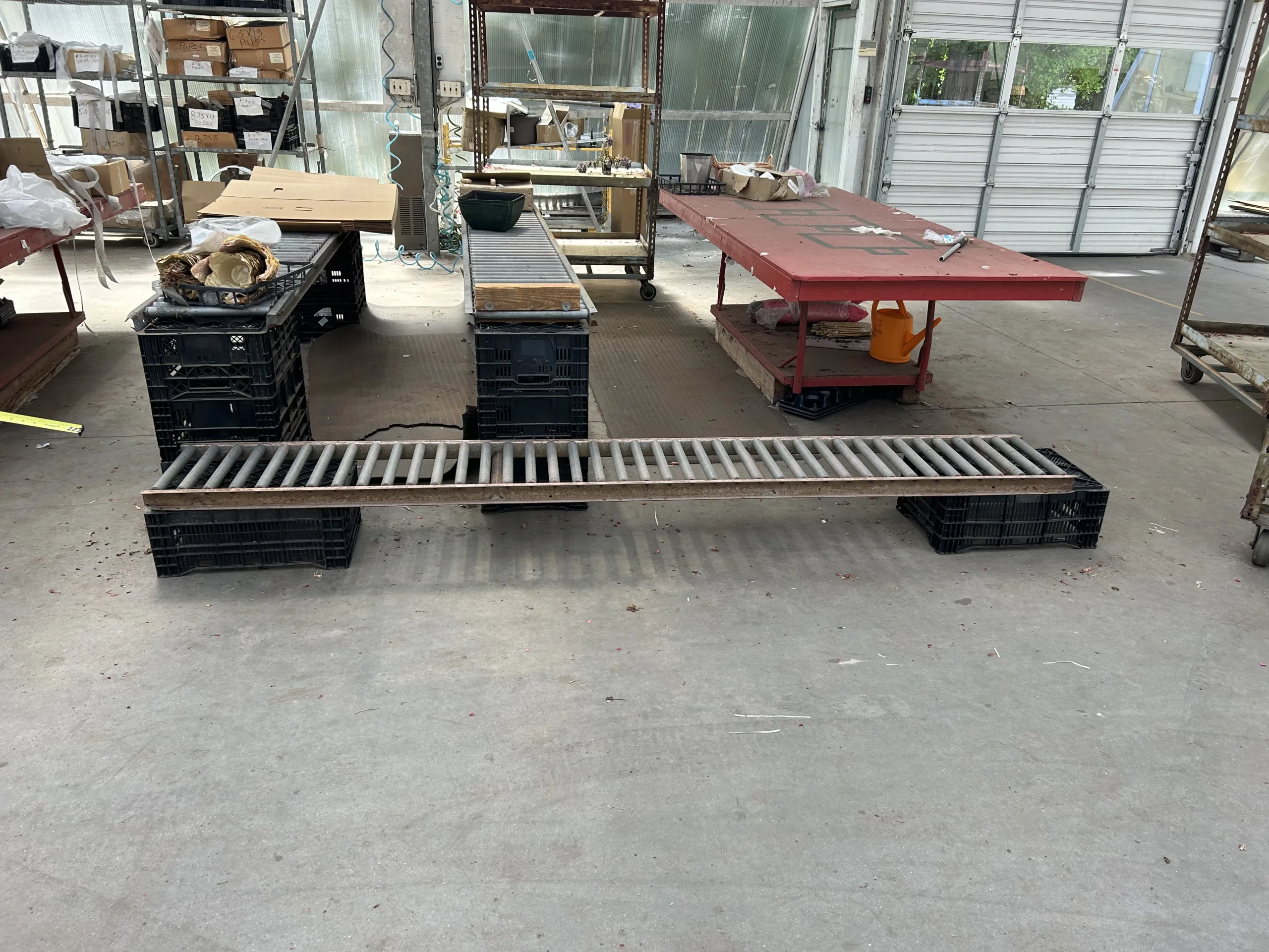 WHITE'S AUCTION LOT 239 - Durable Gravity Roller Conveyor Sections - 10 ft Length, photo 2