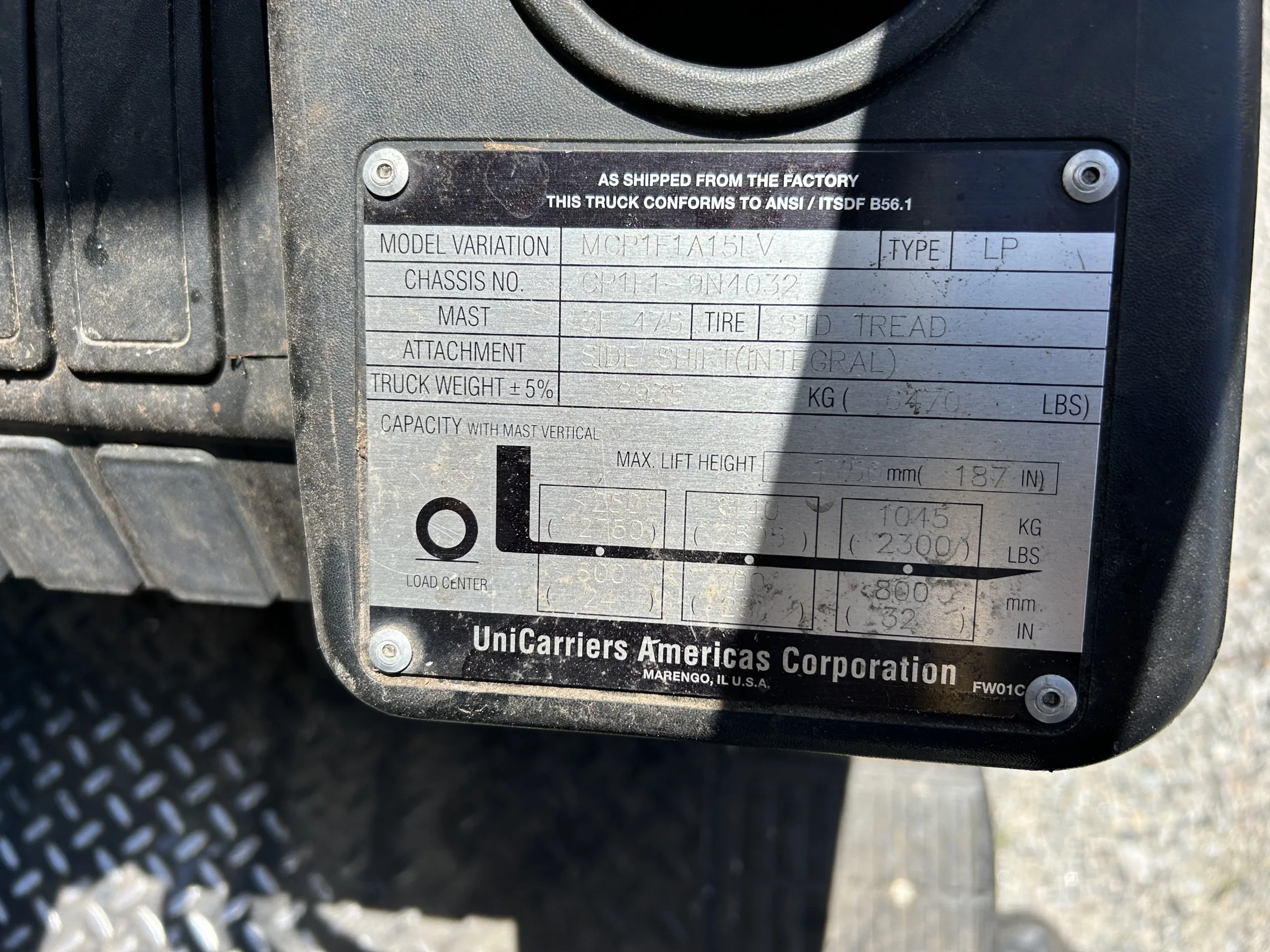 WHITES AUCTION LOT 428 - UniCarriers Forklift 1.5 Ton, photo 7