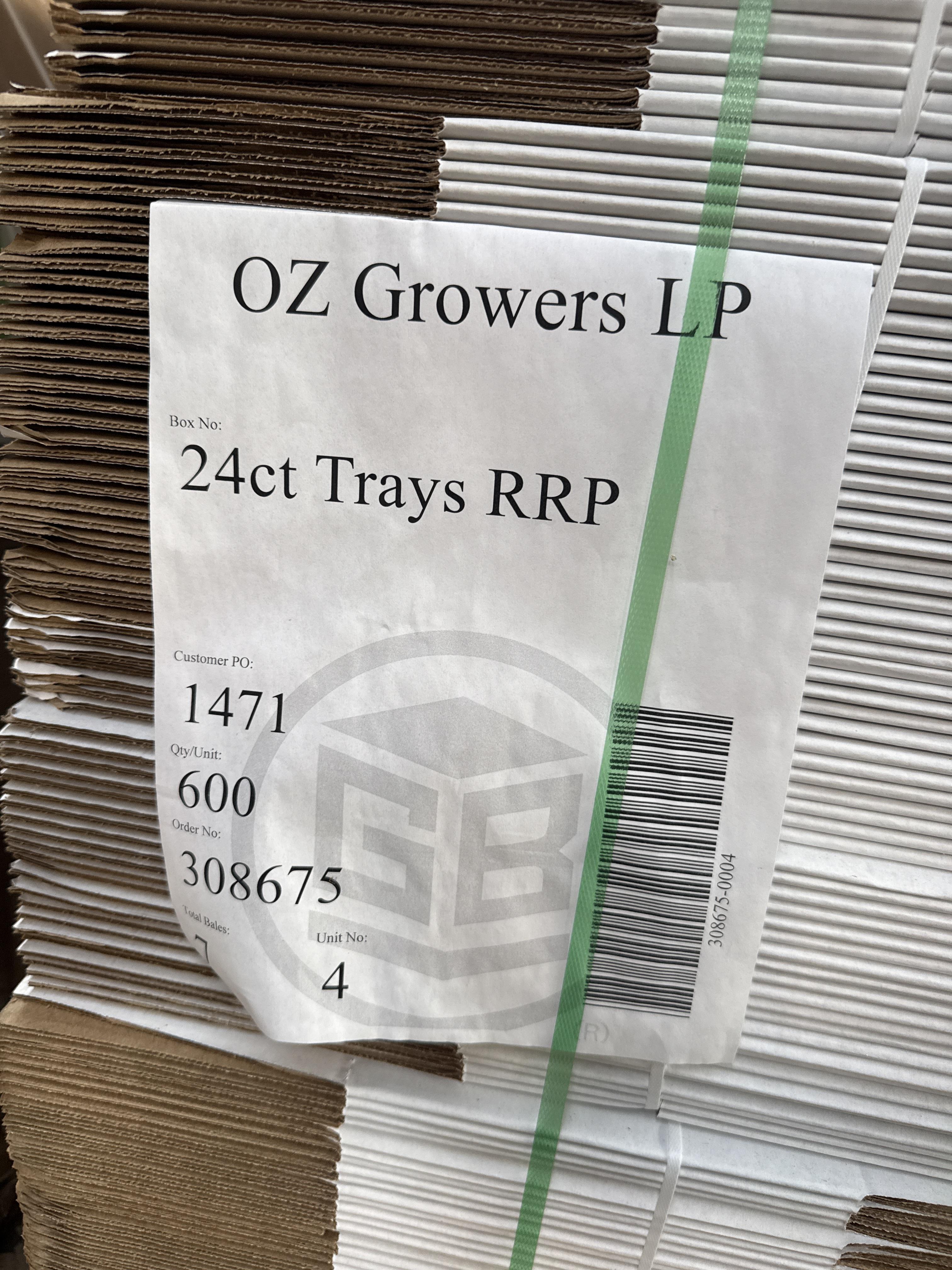 2 Pallets – Retail Ready Produce Display Boxes (24ct Trays RRP Style) – Corrugated Grab-Handle Cases, photo 4