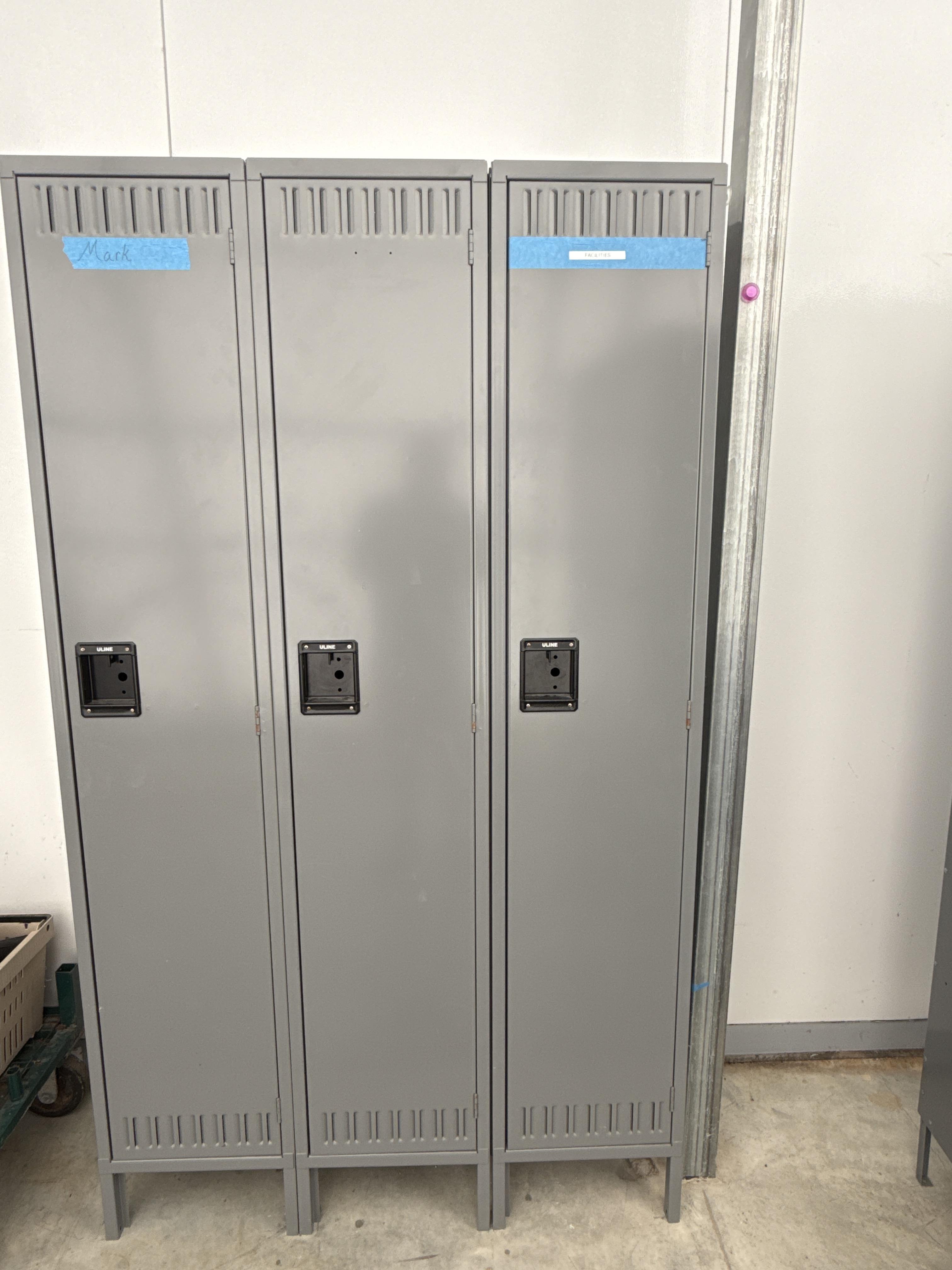 (3) Uline Triple Tier Steel Employee Locker Units, photo 2