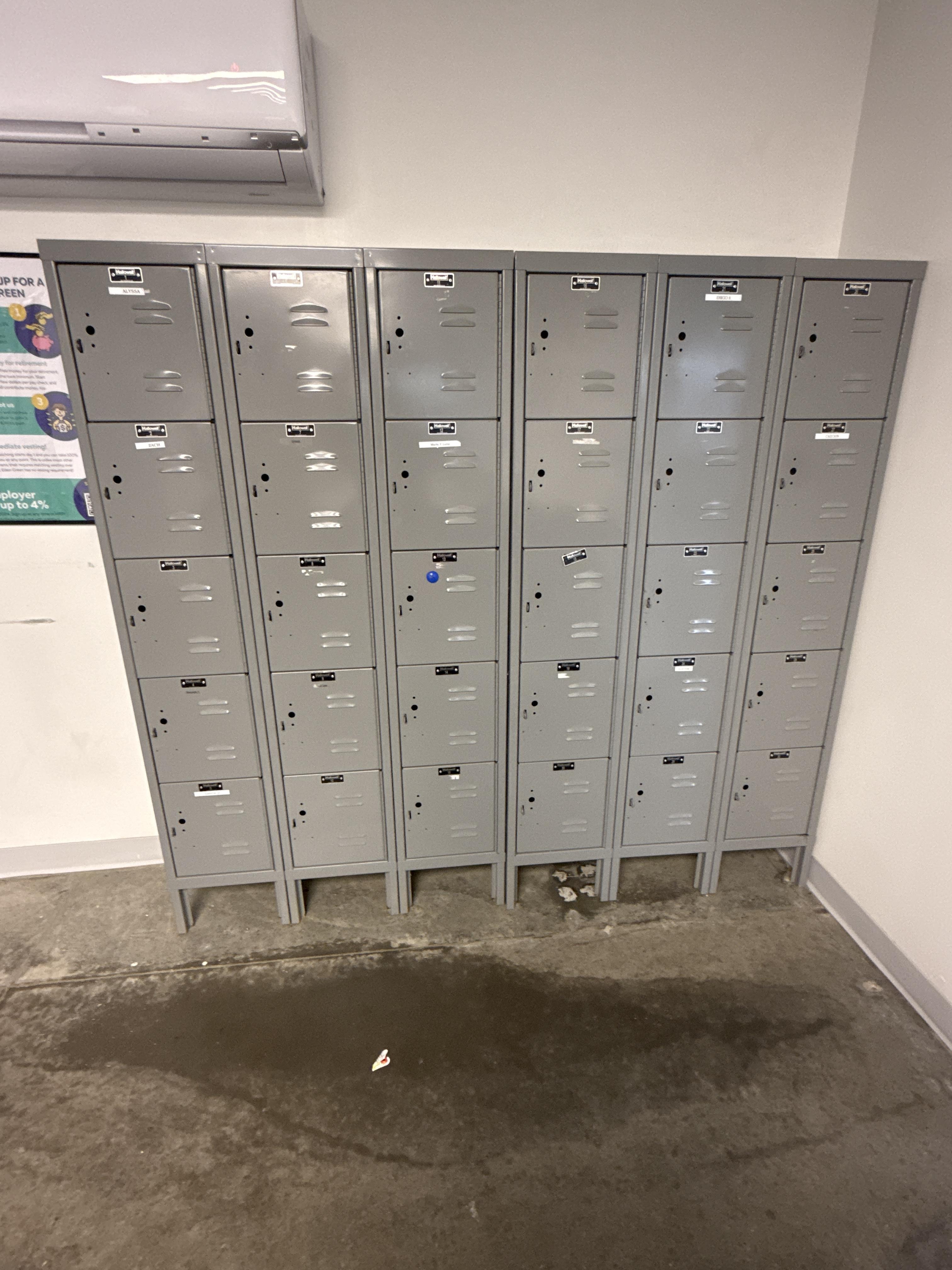 30 Door Metal Employee Locker Bank | (USED) | SecondBloom Auctions