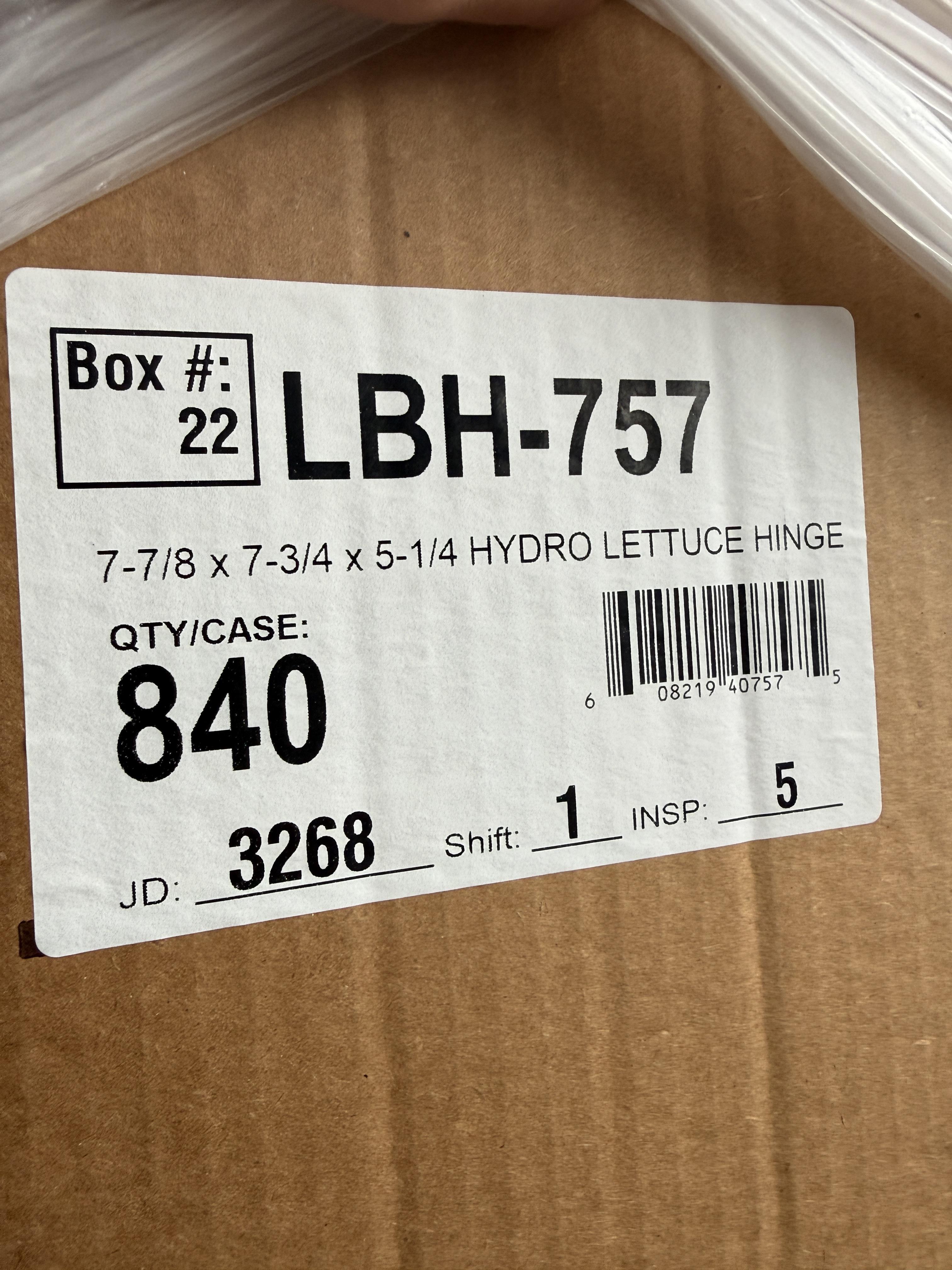 8 Pallets – Hydro Lettuce Hinged Clamshell Containers (LBH-757) – 840/Case Bulk Lot, photo 4