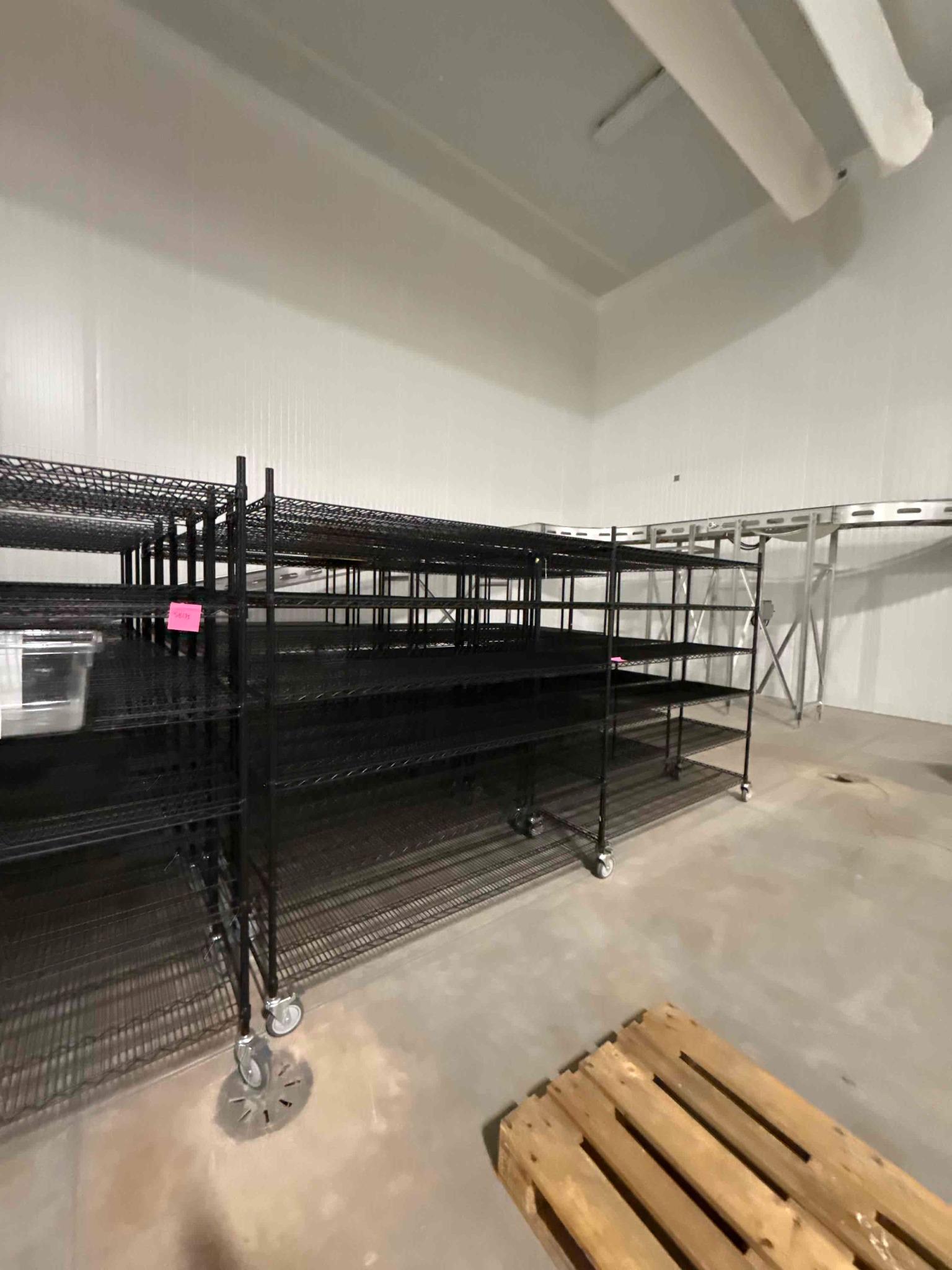 SB139:Black Wire Shelving Units on Casters, photo 2
