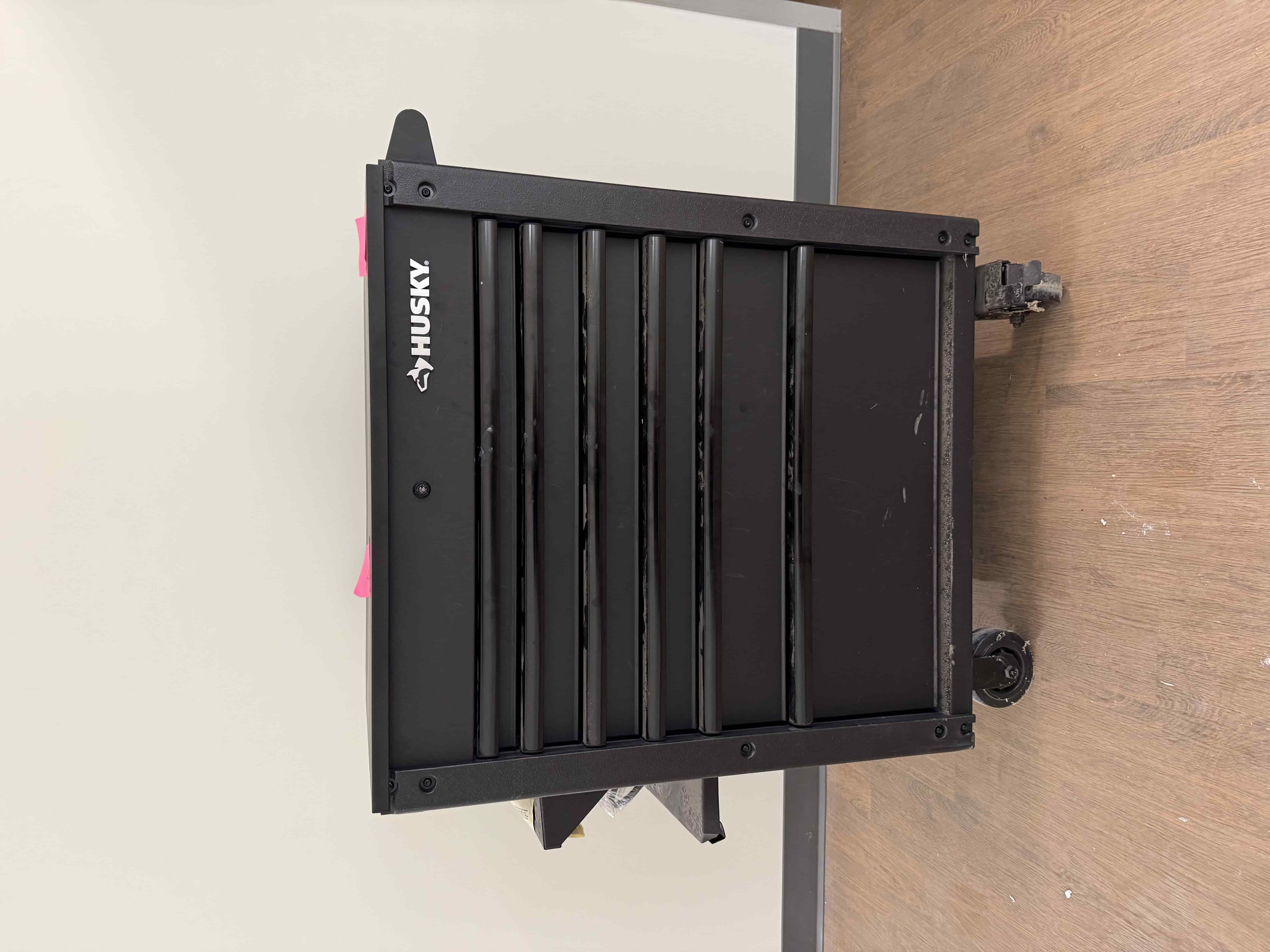 SB17: Husky 5-Drawer Rolling Tool Chest Cabinet with Power Strip, Heavy-Duty Steel Construction, Locking Casters, and Side Tray, photo 2