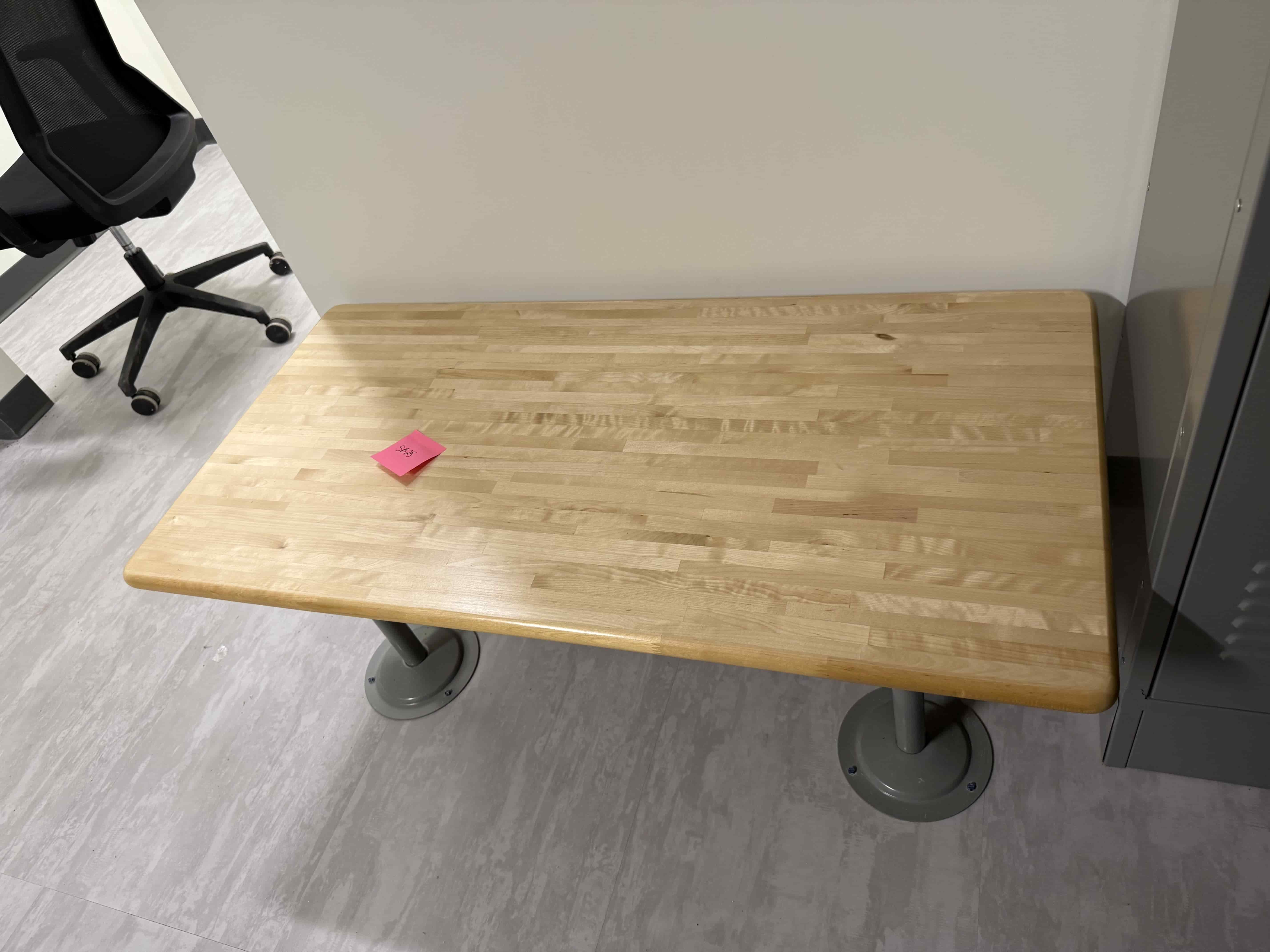 SB25: Hardwood Locker Room Benches with Steel Pedestal Legs – Industrial Grade Seating for Facility or Gym Use, photo 2