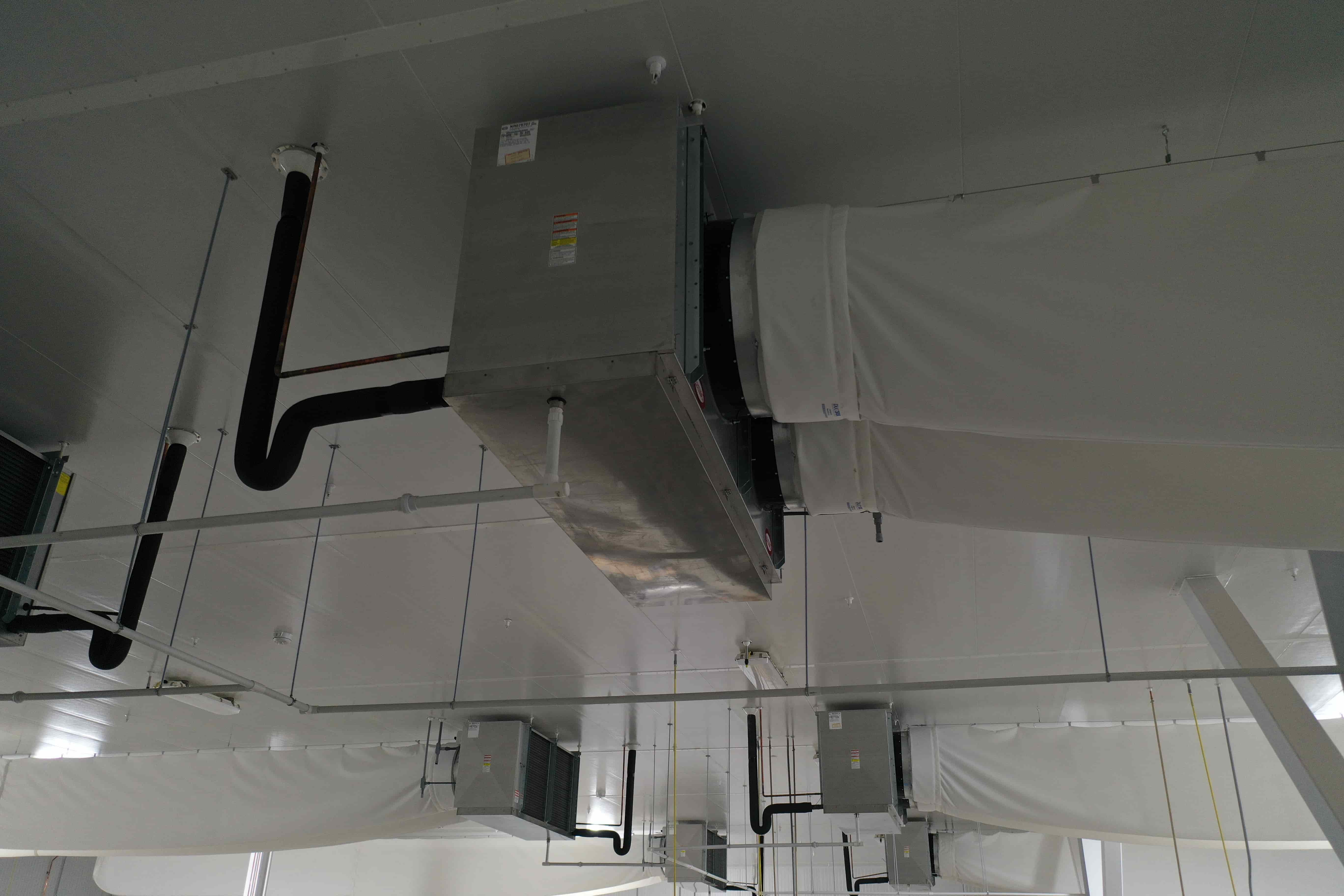 SB6022a:  EVAP 1A - Evaporative Cooler – Trenton THP106ME-T4A-SN Dual-Fan High-Profile Evaporator (~15,000 CFM, 460 V 3-Phase) – EVAP 1A Located Northeast Corner of 37 °F Cold Pack Room, photo 2