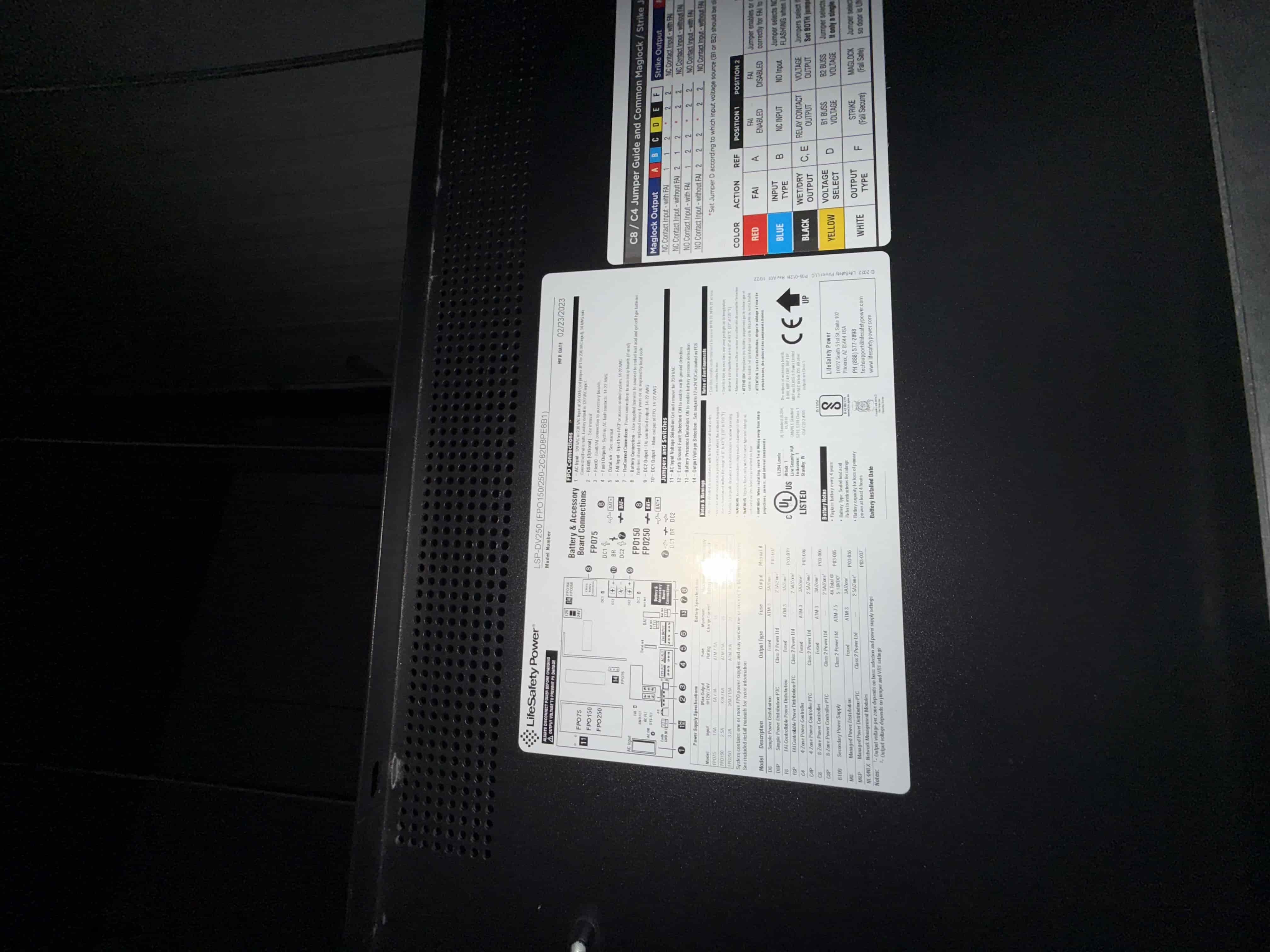 SB6043 LifeSafety Power Access Control Power Supply Panel, photo 2