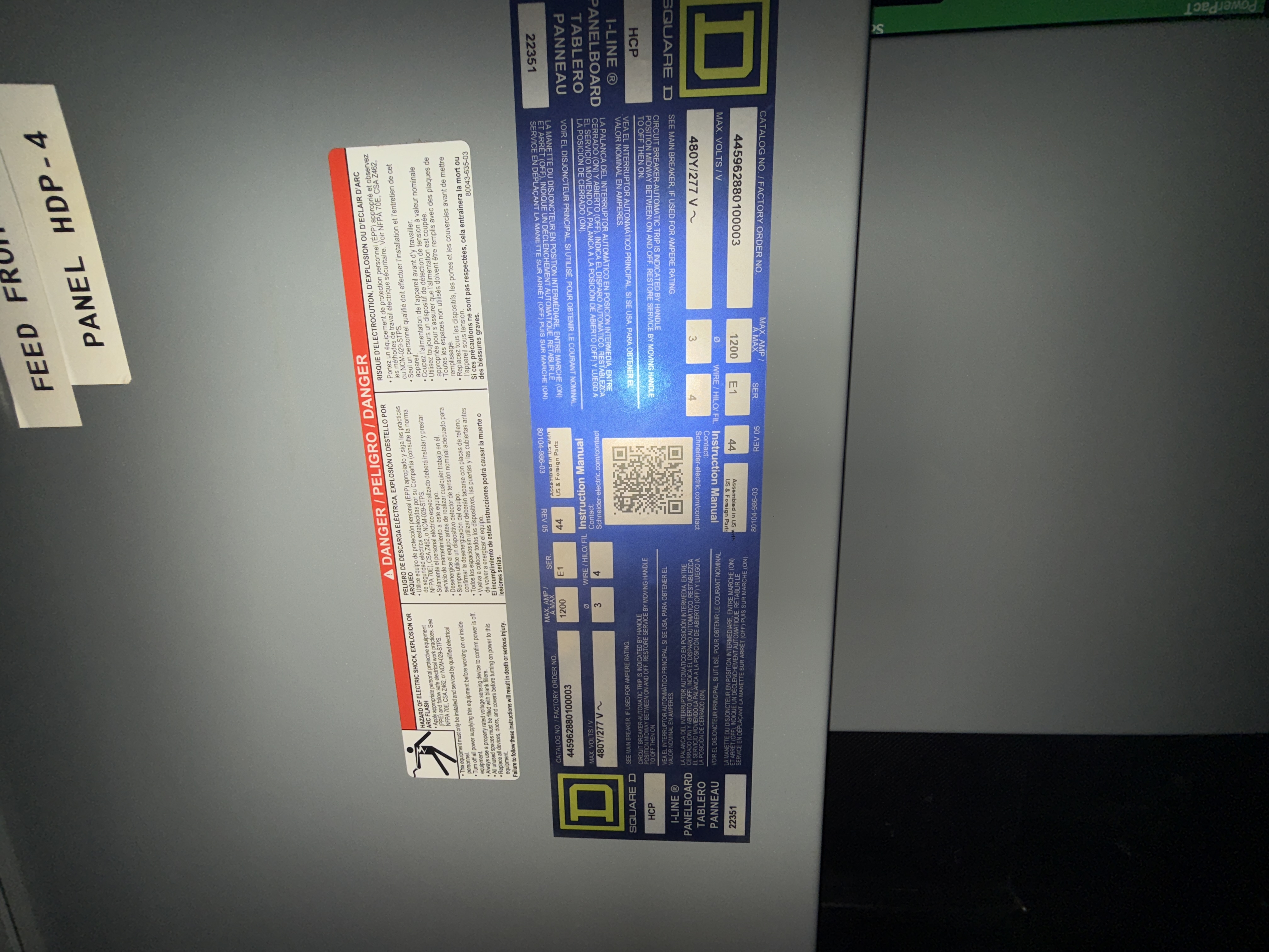 SB7029: Square D I-Line Electrical Panelboard, photo 2
