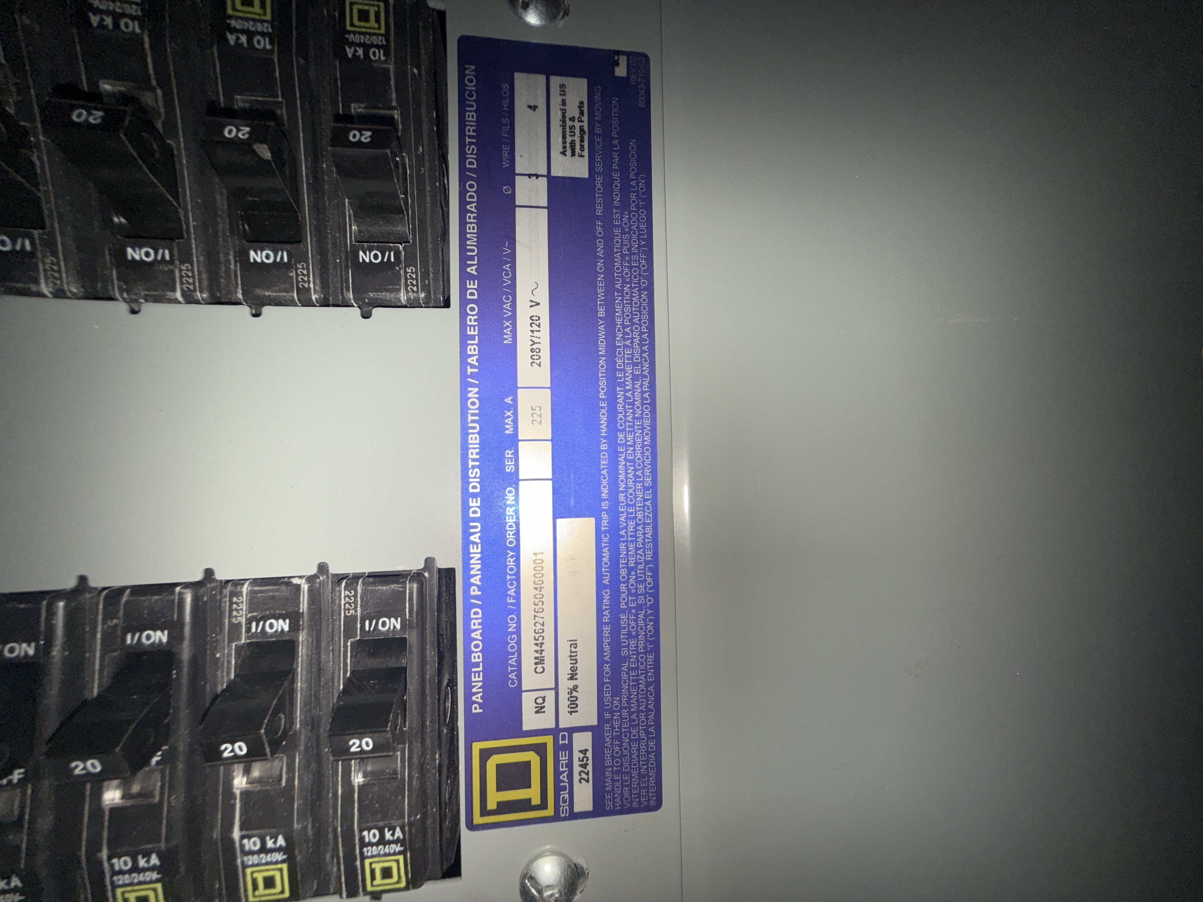 SB7033: Square D Electrical Panelboard Cabinet, photo 3
