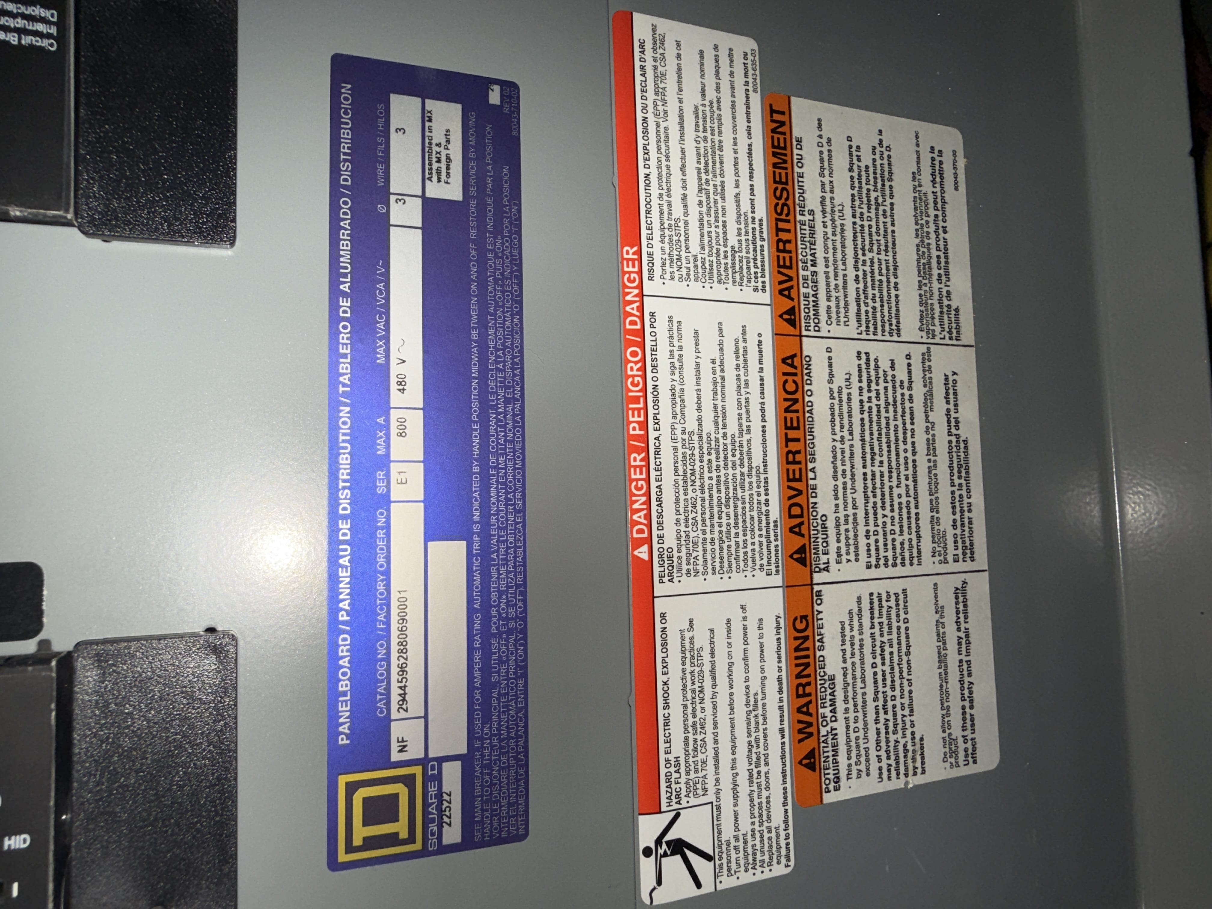 SB7054: Square D Panelboard Section GRL 2, photo 2