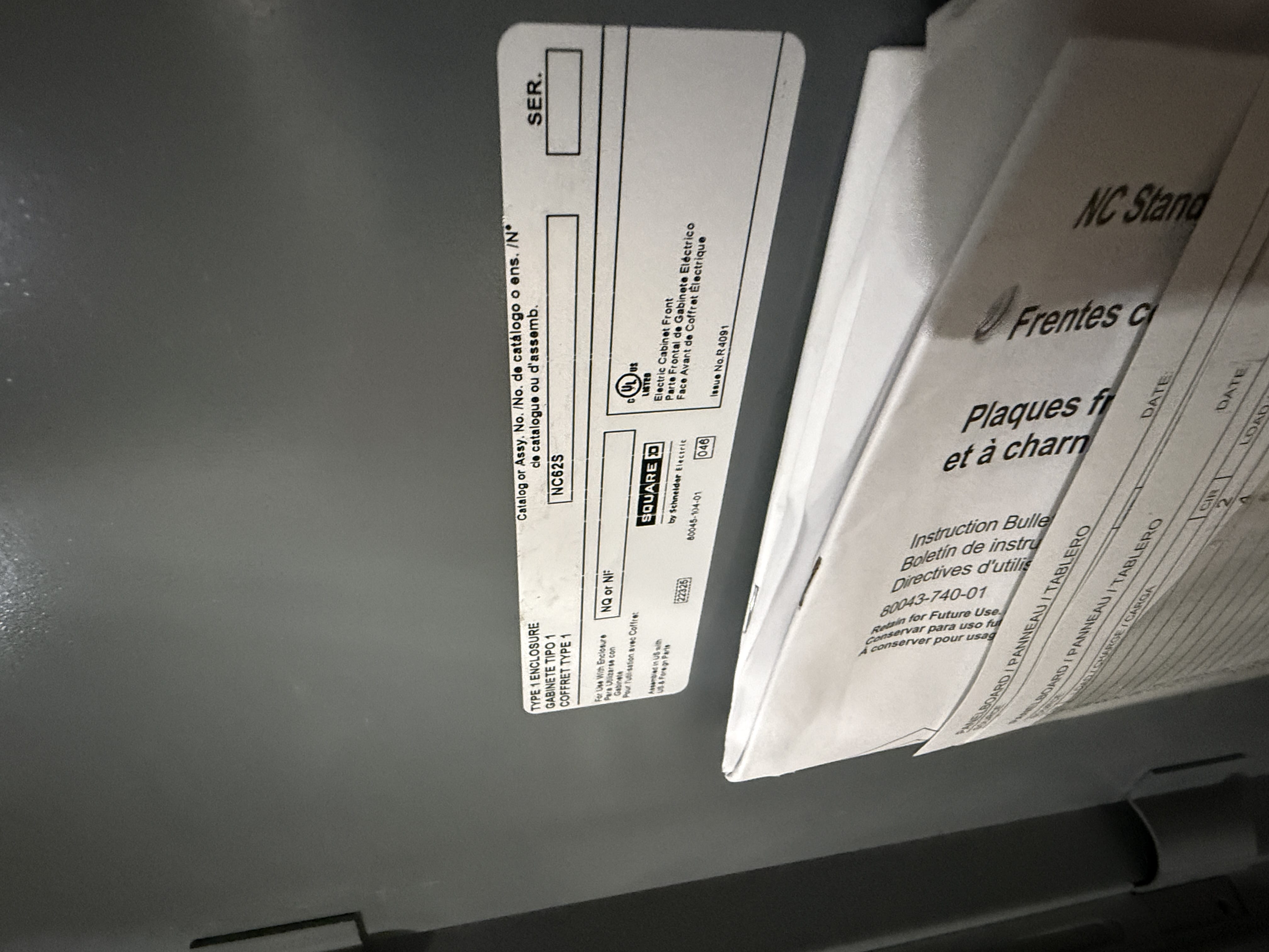 SB7059: Square D Panelboard 208Y 120V 225A, photo 2
