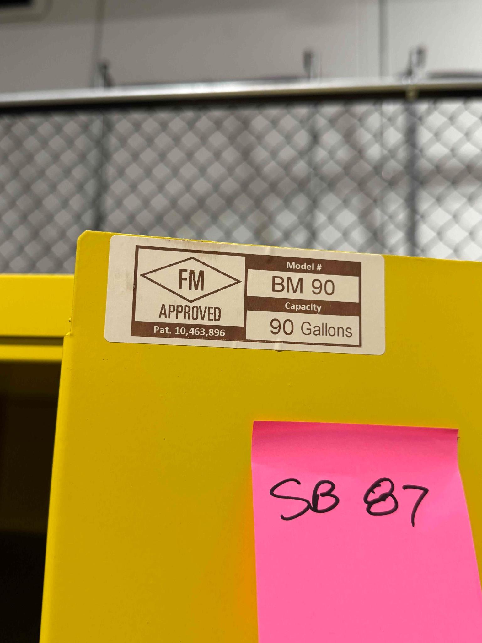SB87B: Yellow Flammable Storage Cabinet - 90 Gallon, photo 2
