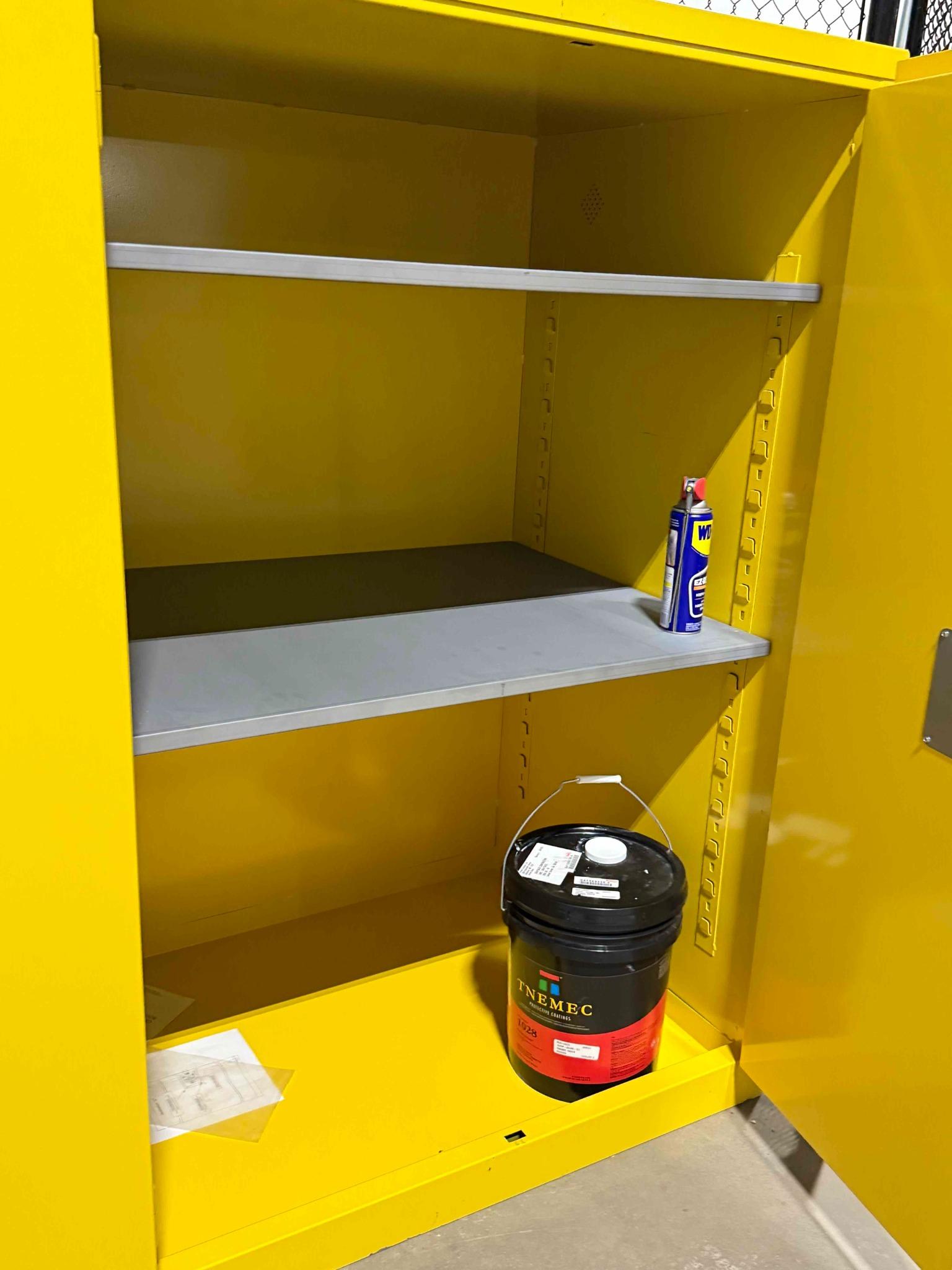 SB87B: Yellow Flammable Storage Cabinet - 90 Gallon, photo 3