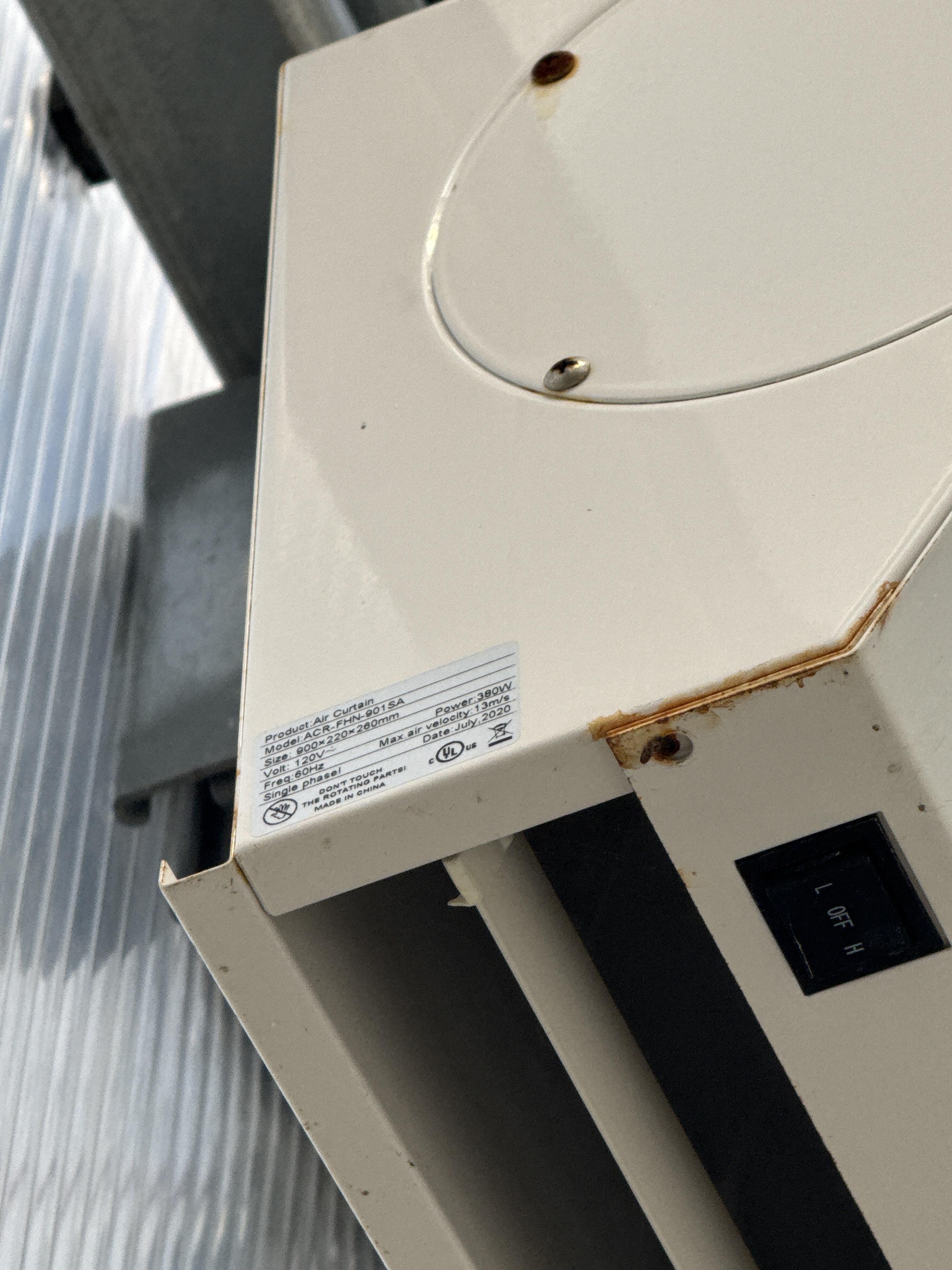 Commercial Air Curtain 36"" 120V – Doorway Air Barrier Unit, photo 2