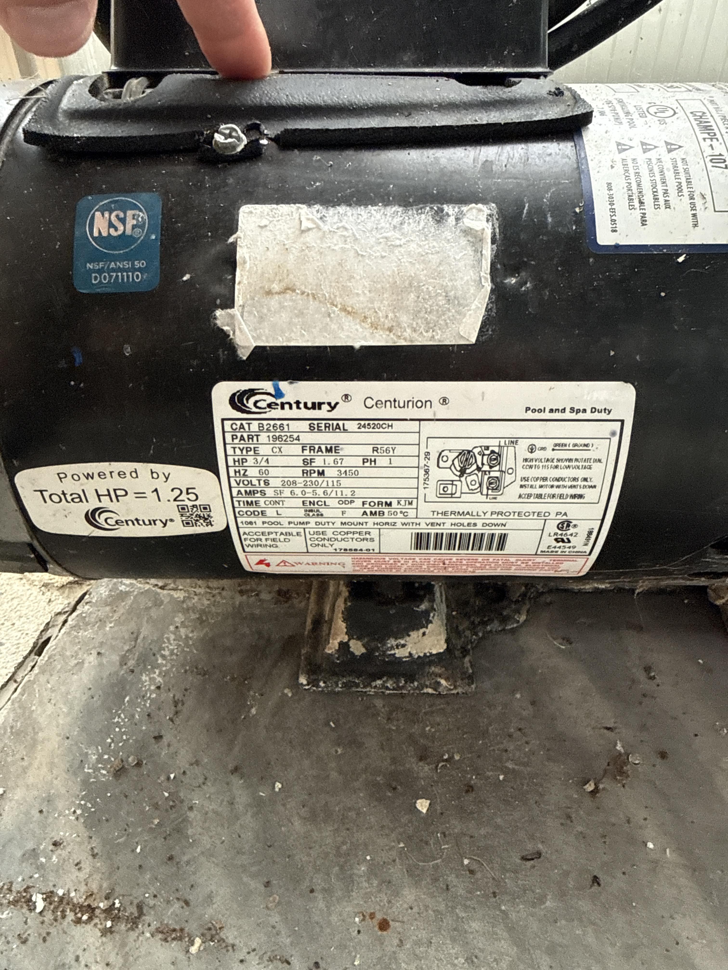Commercial Circulation Pump – 1.25 HP Century Centurion Motor – 208–230V, photo 2