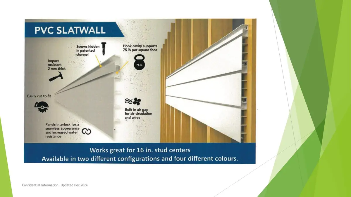 (5) PVC Slatwall Sections 8' x 4' Light Gray - 160 sq ft Lot, Trims & Screws Included, NEW | Hickory, NC