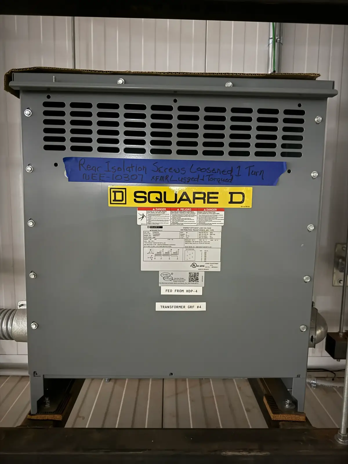 SB7026: Square D Dry Type Distribution Transformer 45 kVA