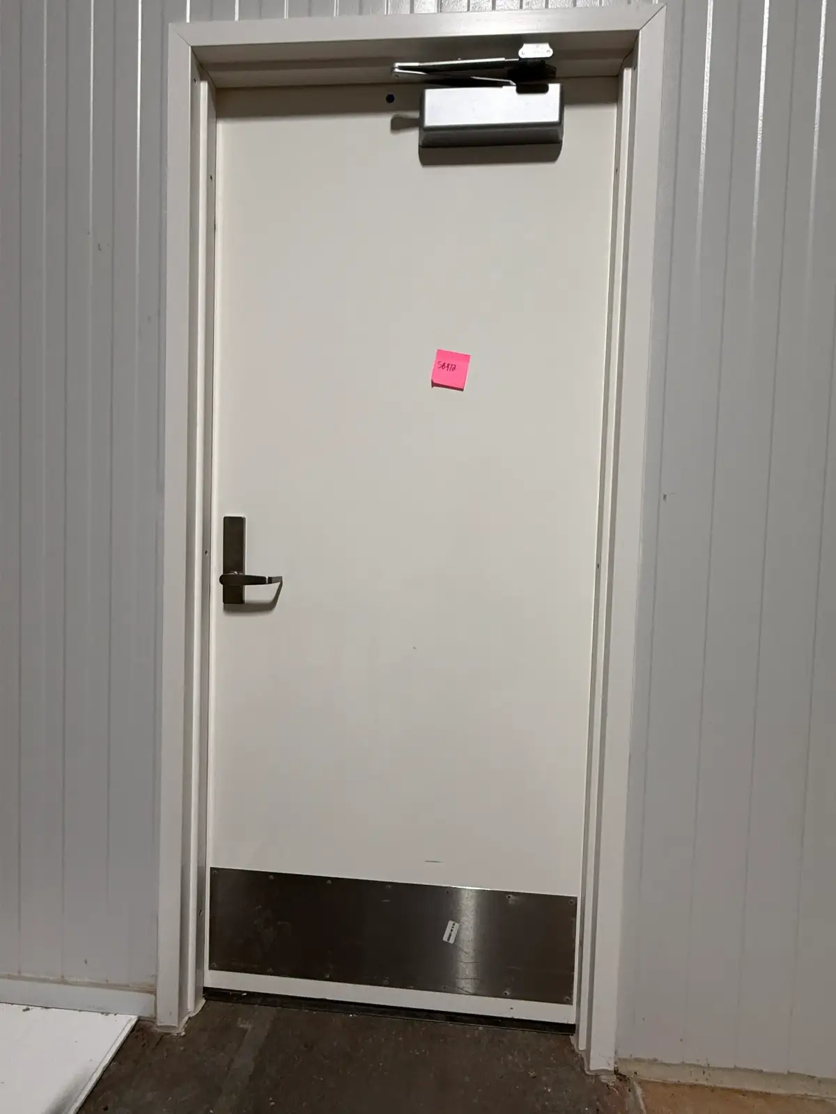 SB473: Insulated Commercial Interior Door with Kick Plate & Closer