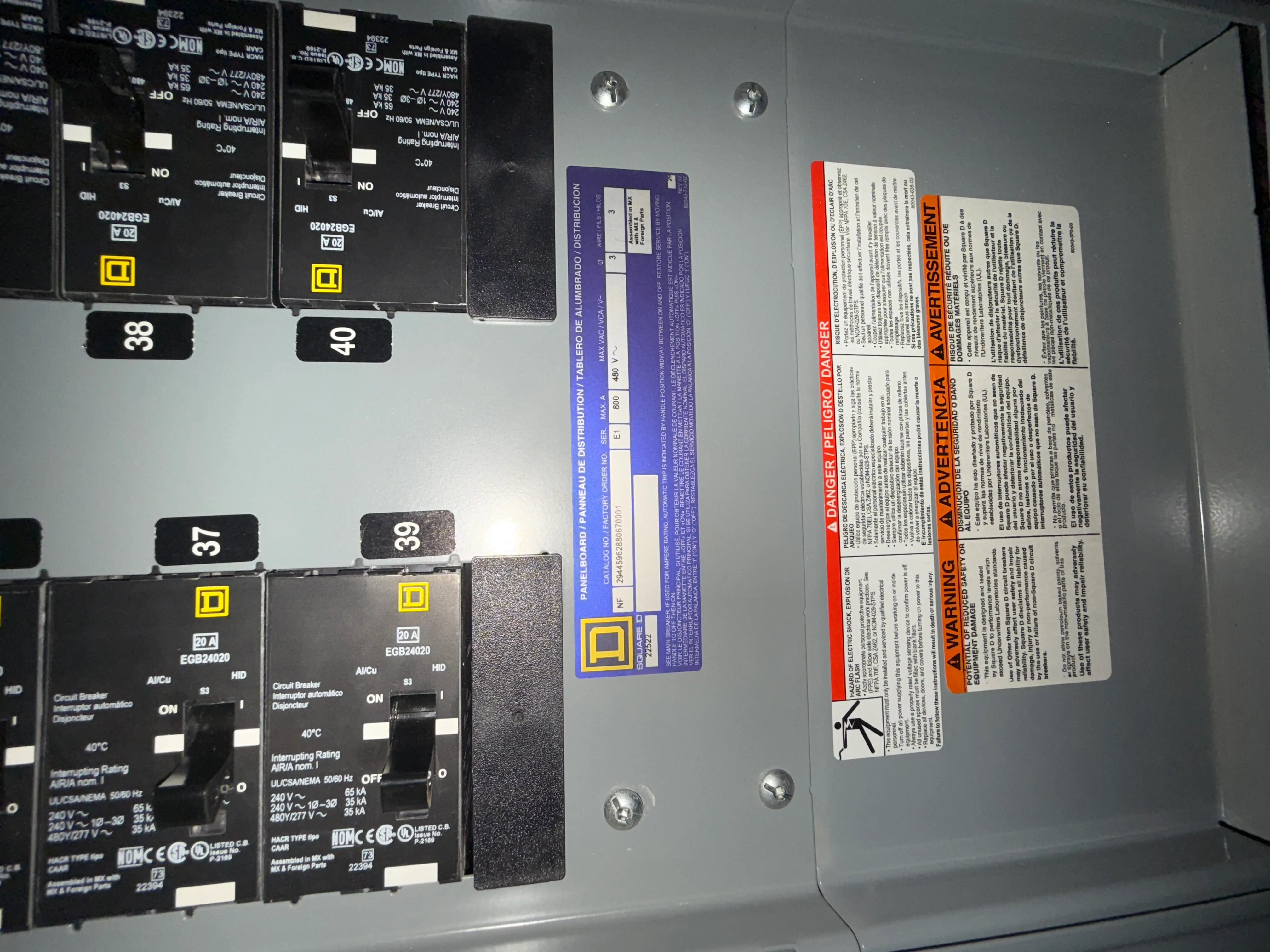 SB7053: Square D Panelboard Section GRL 2