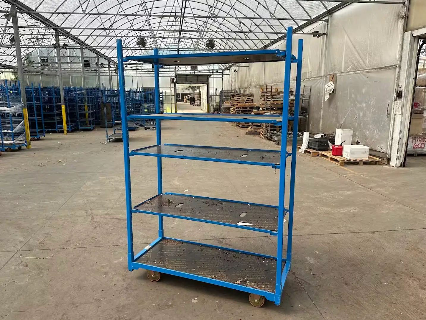 WHITE'S AUCTION LOT 609 - Plant Transport Steel Cart - Hook Shelf (53.1 inch W x 22.2 inch D x 80.7 inch H, CC-Rack Compatible) 4-5 Shelves per Cart - Lot of 25