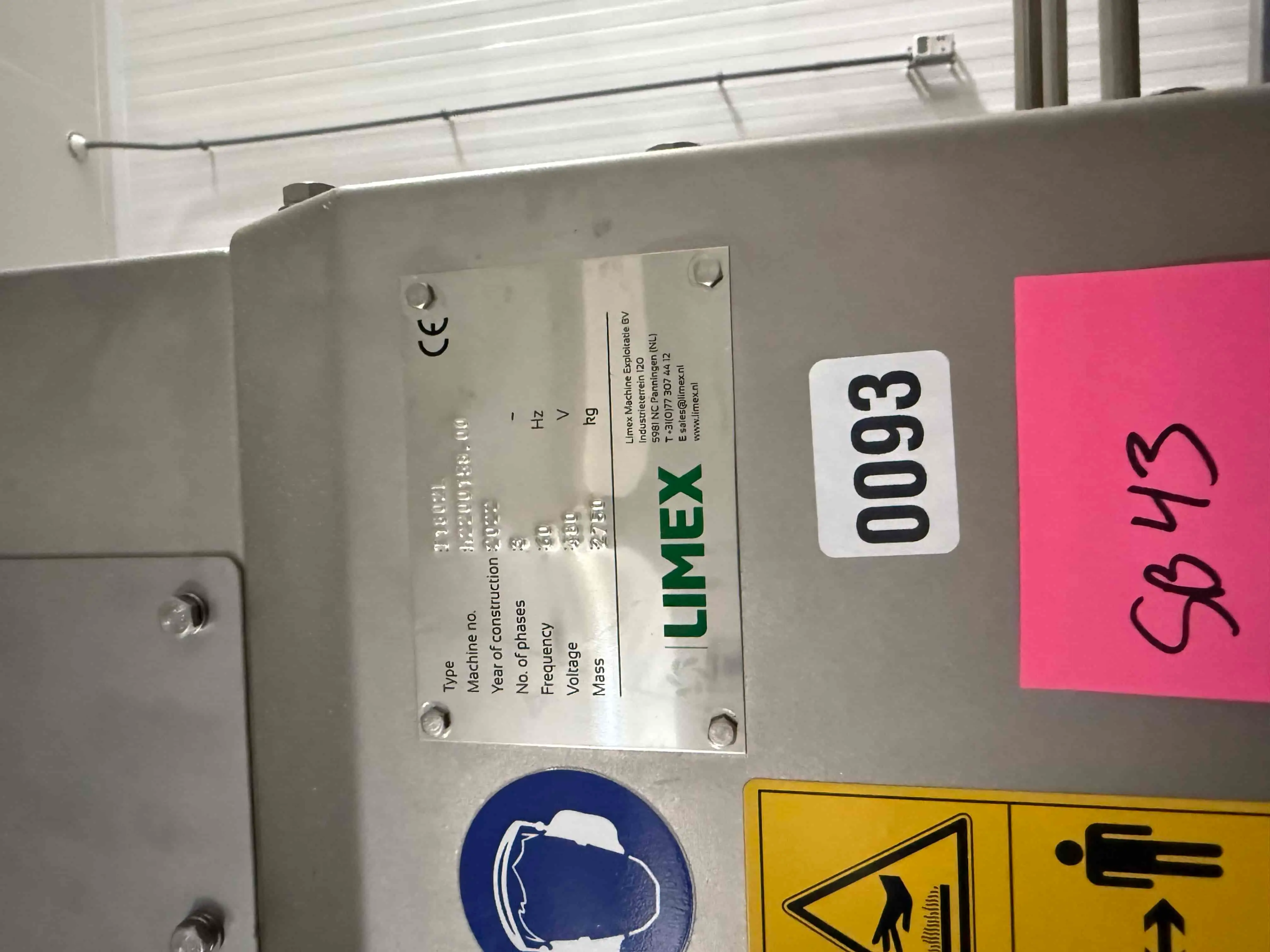 SB43: Limex Raft and Bin Washer, 2022 Model, 480 V 3-Phase, 2,750 kg Stainless System – Distributed by Agrinomix (Original Two-Unit Purchase: $397,159 – This Lot Includes One Unit)