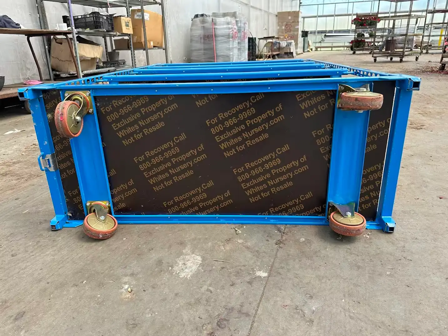 WHITE'S AUCTION LOT 571 - Plant Transport Steel Cart - Hook Shelf (53.1 inch W x 22.2 inch D x 80.7 inch H, CC-Rack Compatible) 4-5 Shelves per Cart - Lot of 10