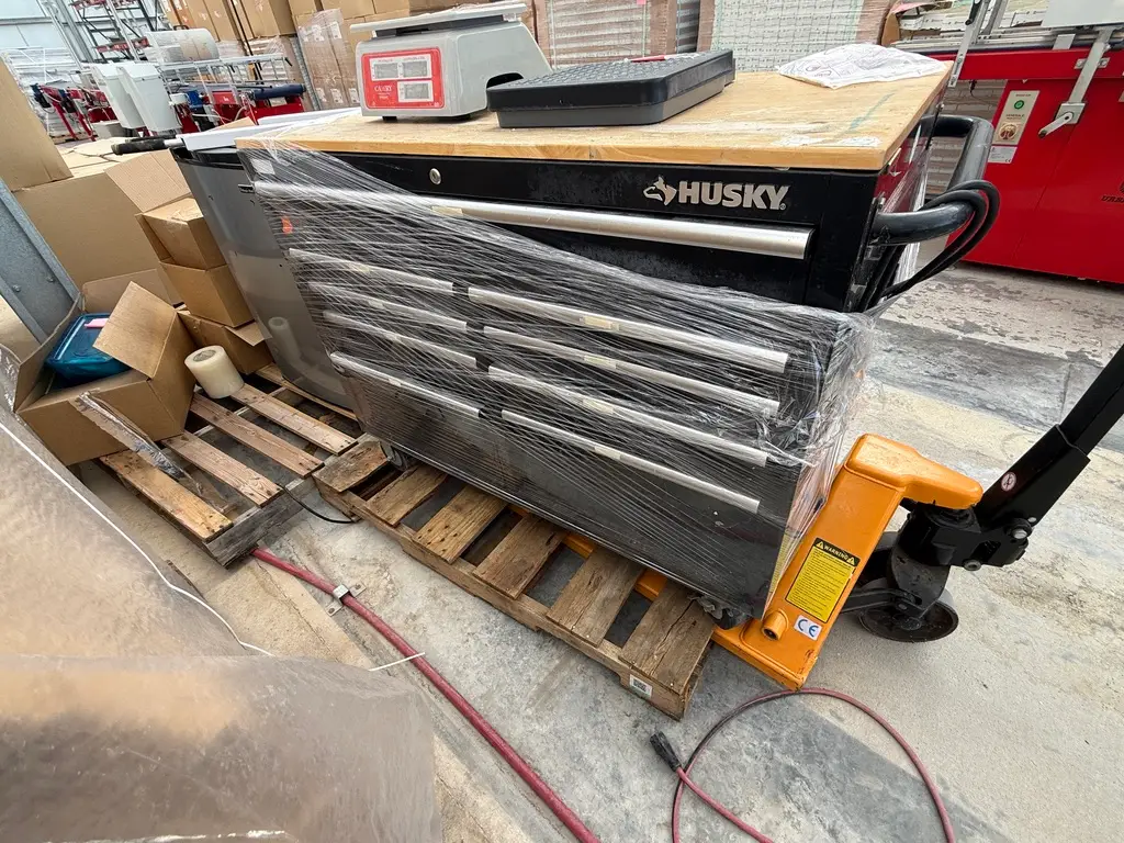 Husky Heavy-Duty Rolling Tool Chest with Wood Top – Multi-Drawer