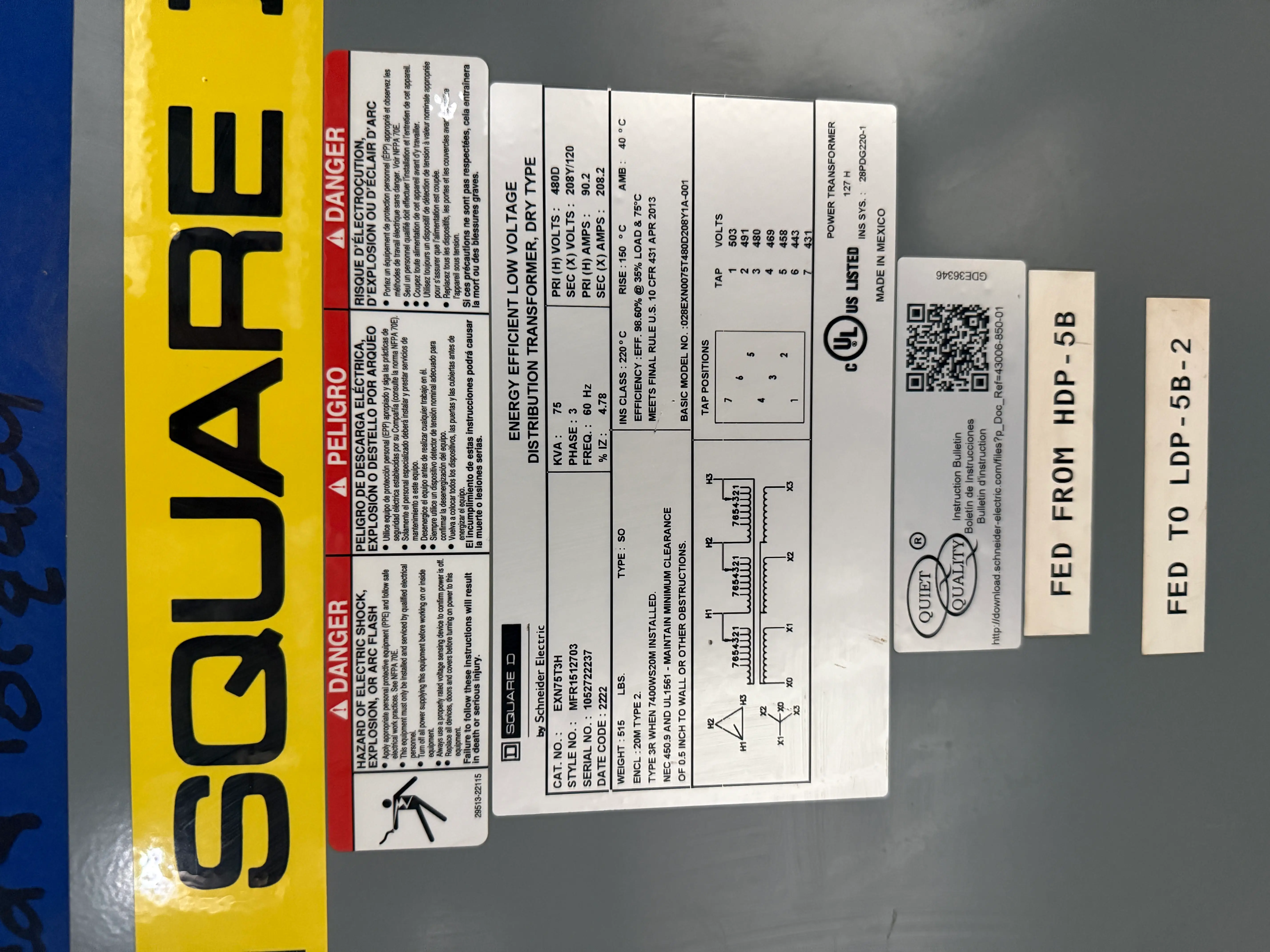 SB7038: Square D Low Voltage Distribution Transformer