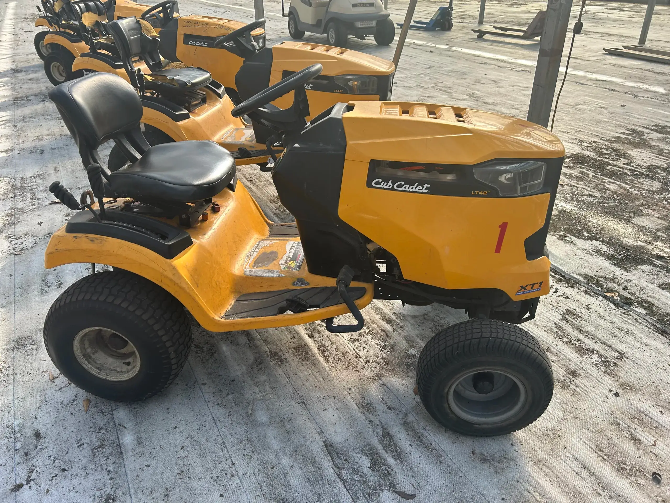 WHITE'S AUCTION LOT 313 - High-Performance Cub Cadet XT1 LT42 Lawn Tractor with Kohler Engine and Nursery Cart Attachment #1