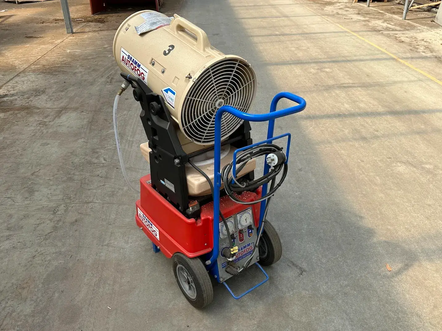 WHITES AUCTION LOT 110 - Used Dramm Large AutoFog Greenhouse Fogger - Unit #1 - Covers Up to 70,000 sq ft with HAF Fans - New in 2022!