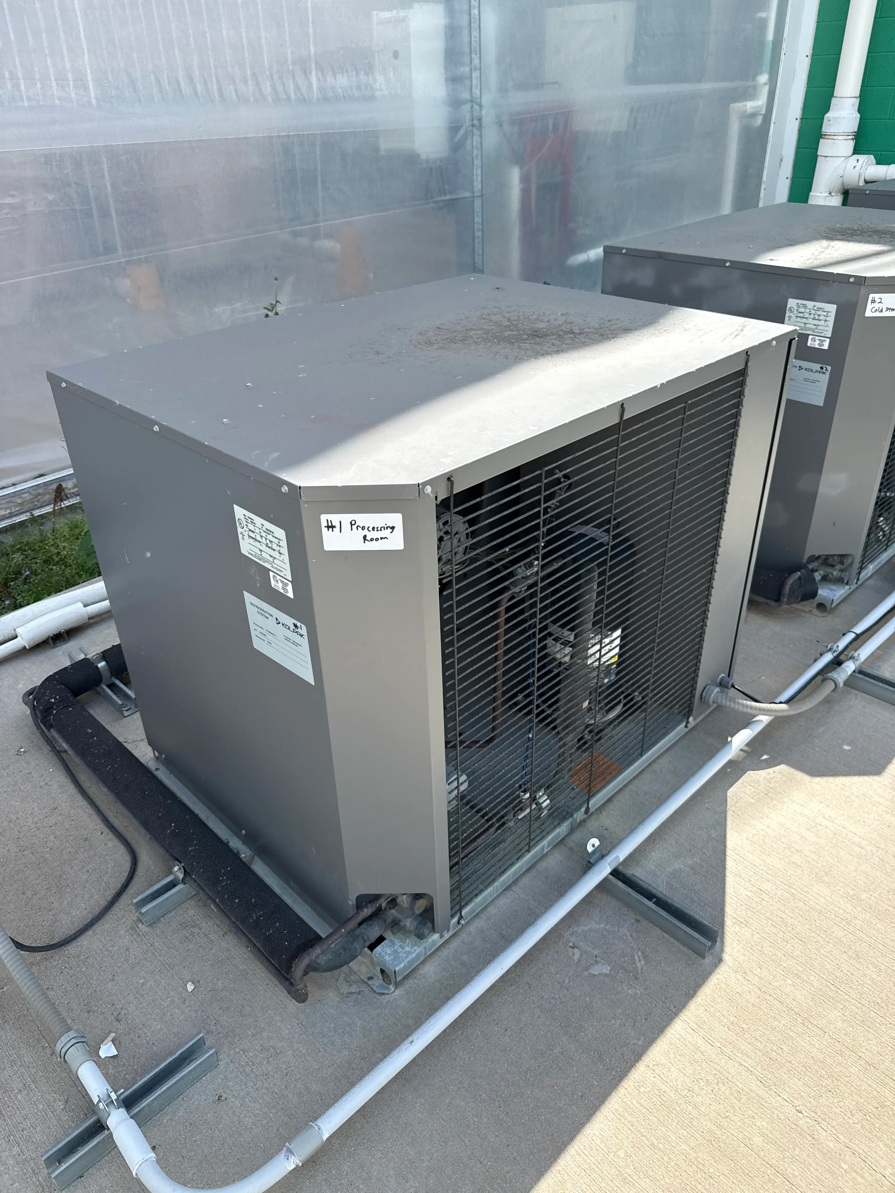 Kolpak Walk In Cooler Refrigeration Package 460V 3PH Condenser and Dual Fan Evaporator