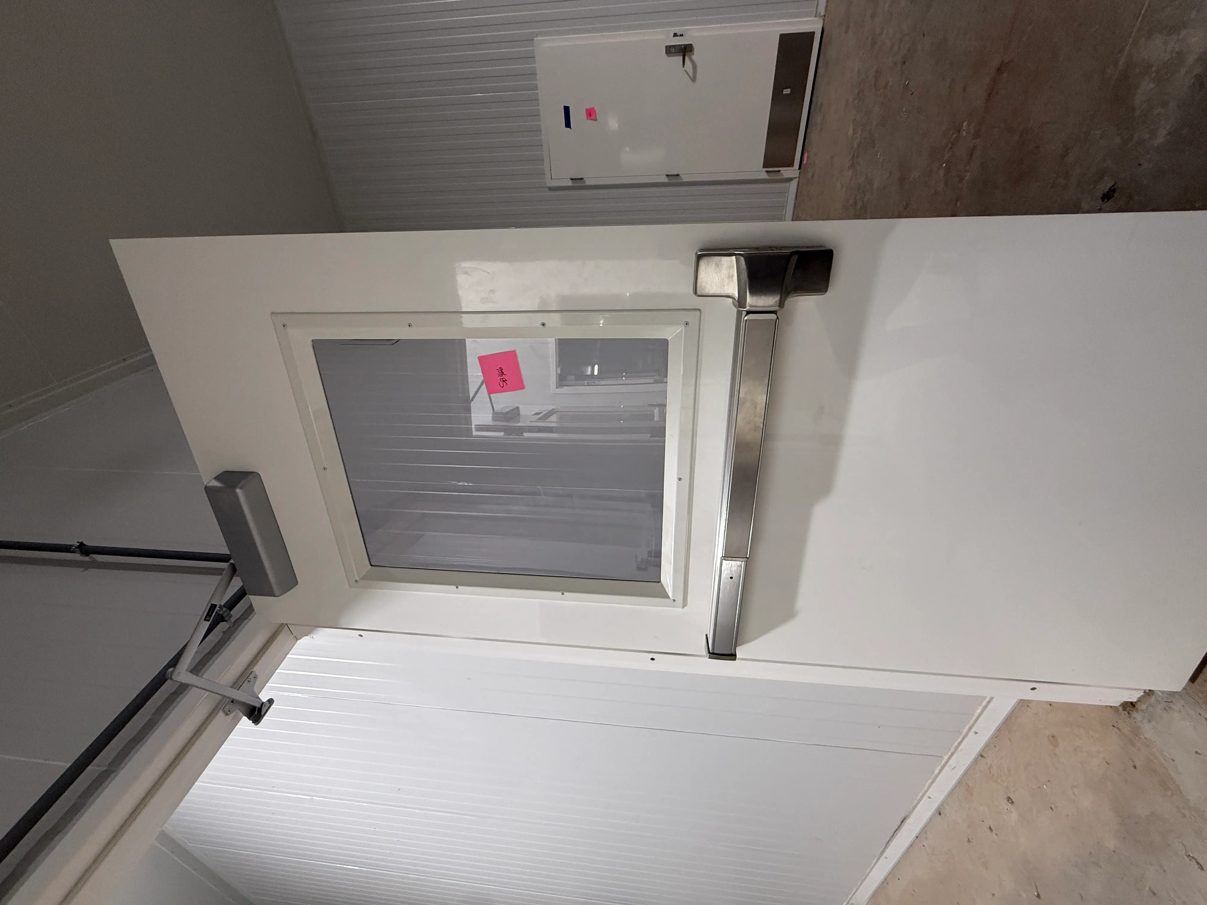 SB466: Industrial Insulated Swing Door with Vision Window and Panic Hardware