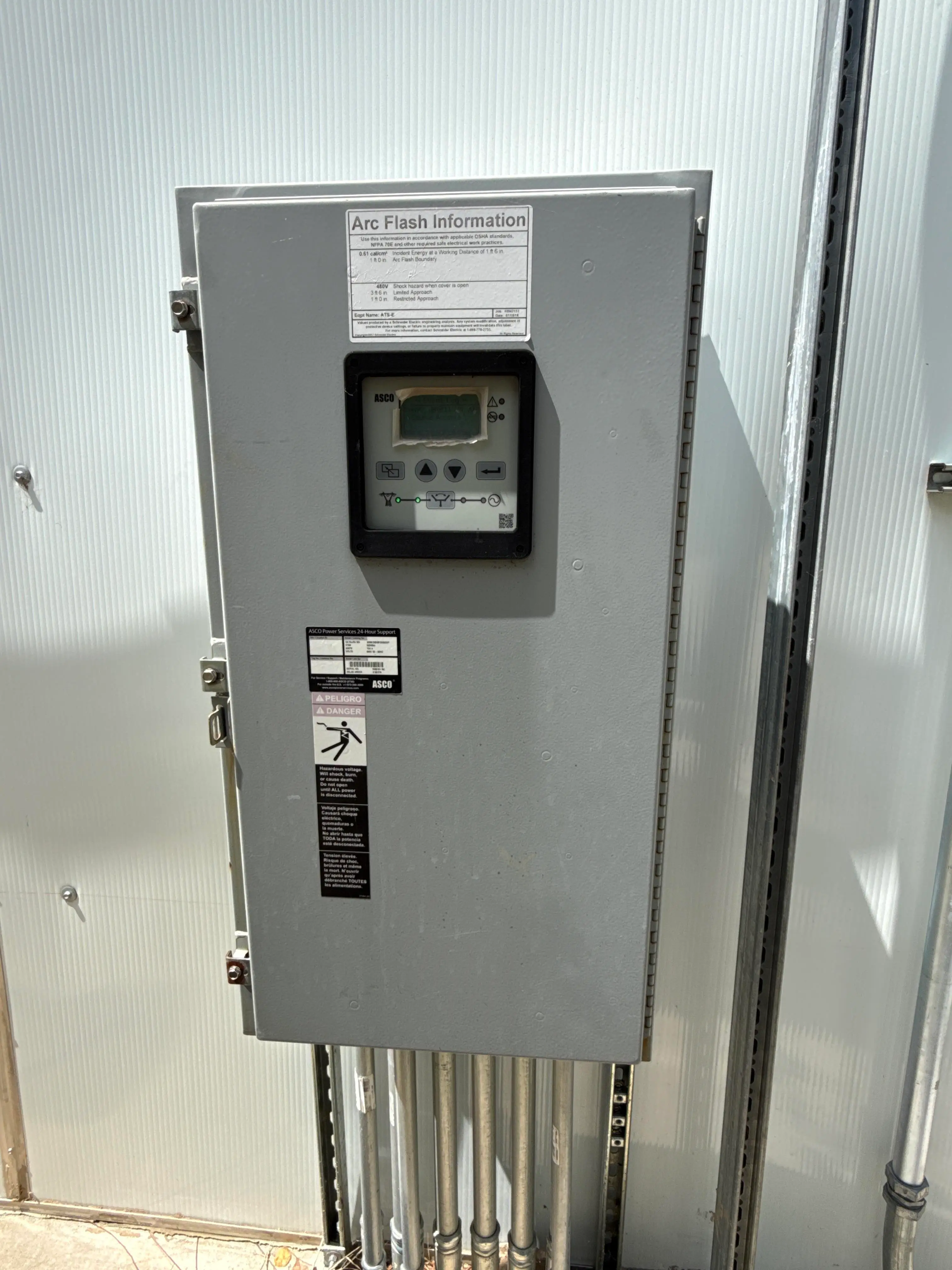 ASCO Automatic Transfer Switch (ATS) Control Panel – Backup Power Switching System