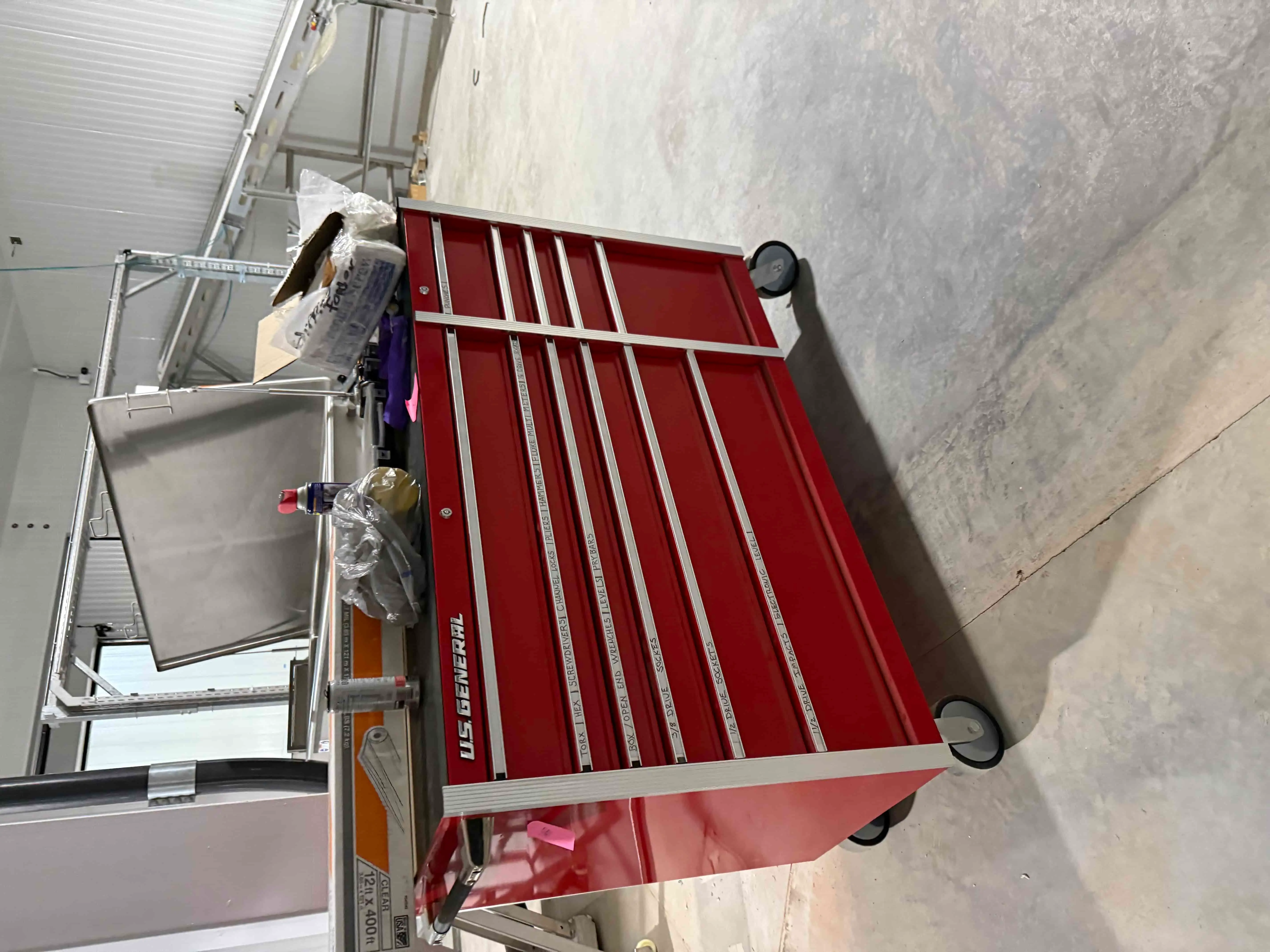 SB47: U.S. General 56" x 22" Double Bank Roller Cabinet
