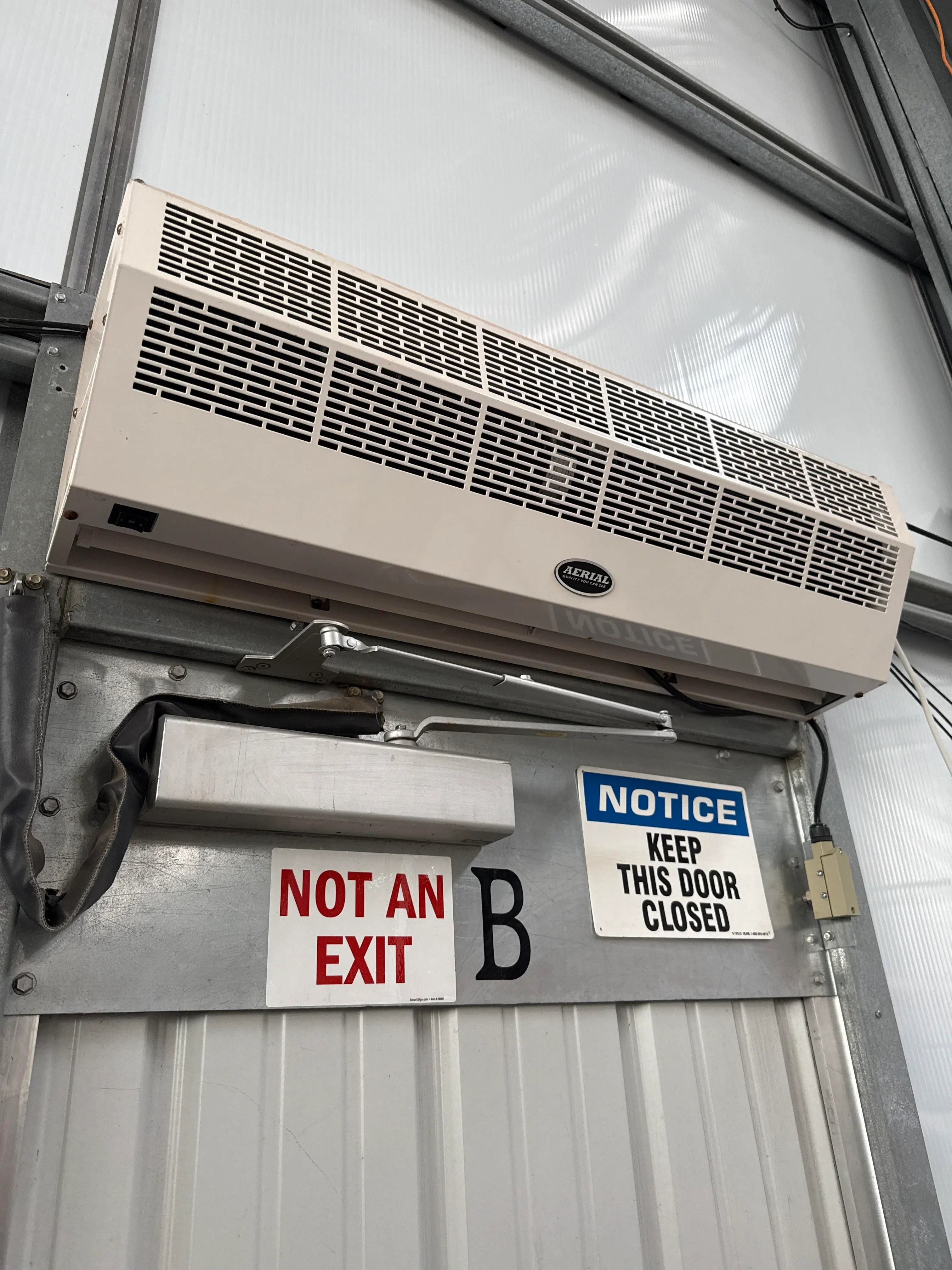 36"" Air Curtain 120V 380W Overhead Door Unit – Greenhouse Entry