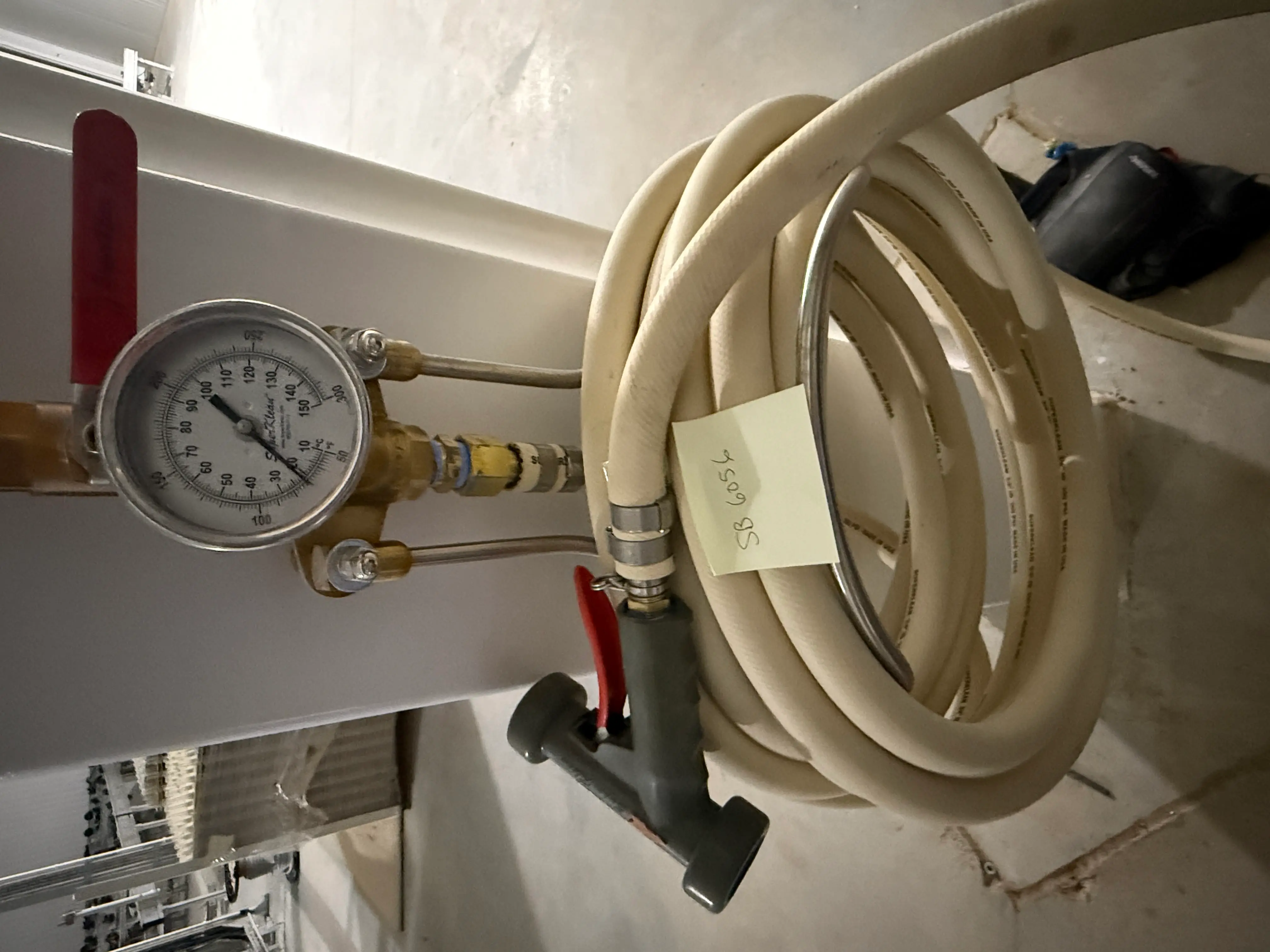 Commercial Washdown Hose Reel with Pressure Gauge – Lot of 1 (Used)