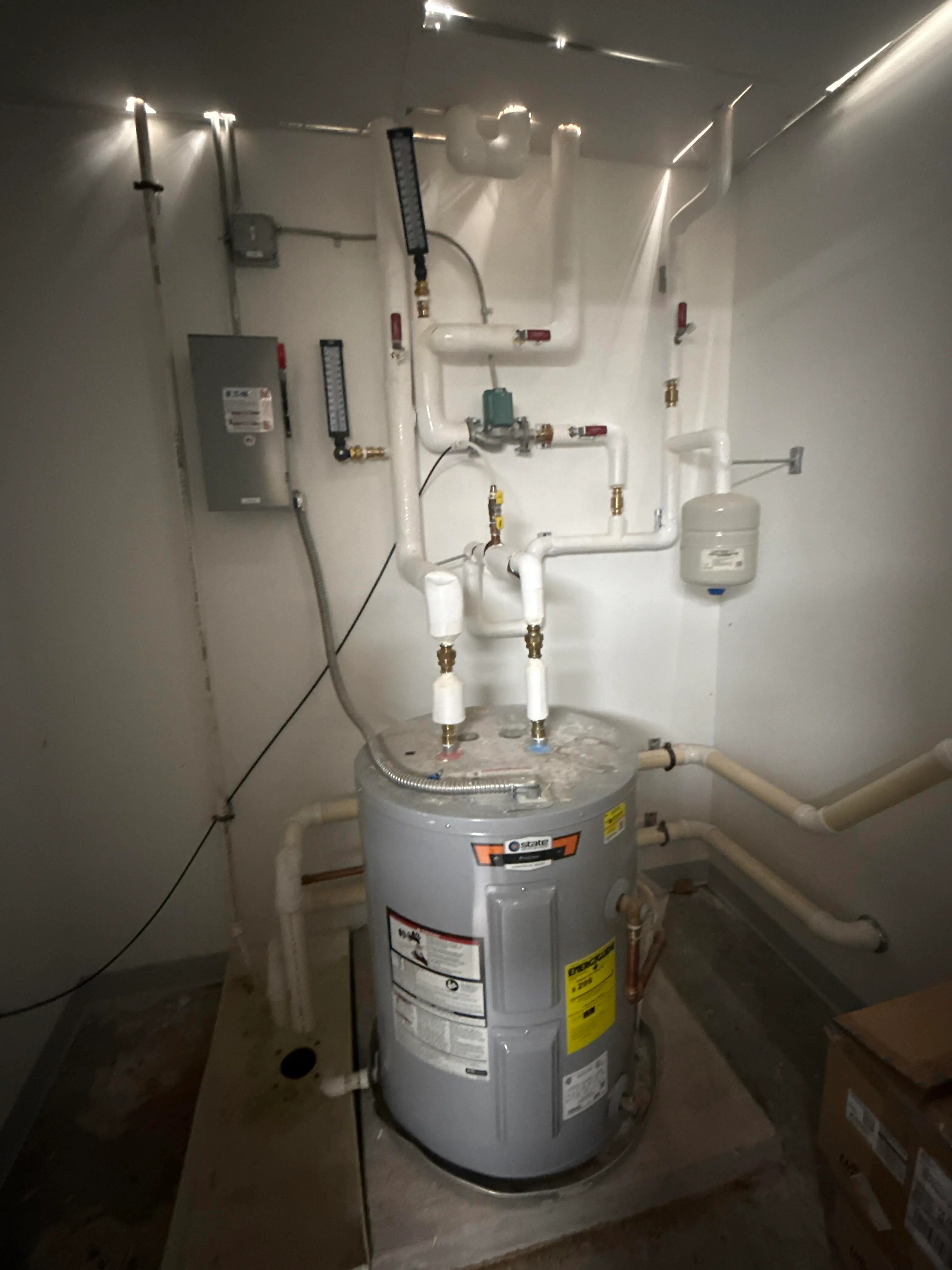 State 30 Gallon Electric Water Heater with Piping Assembly 240V