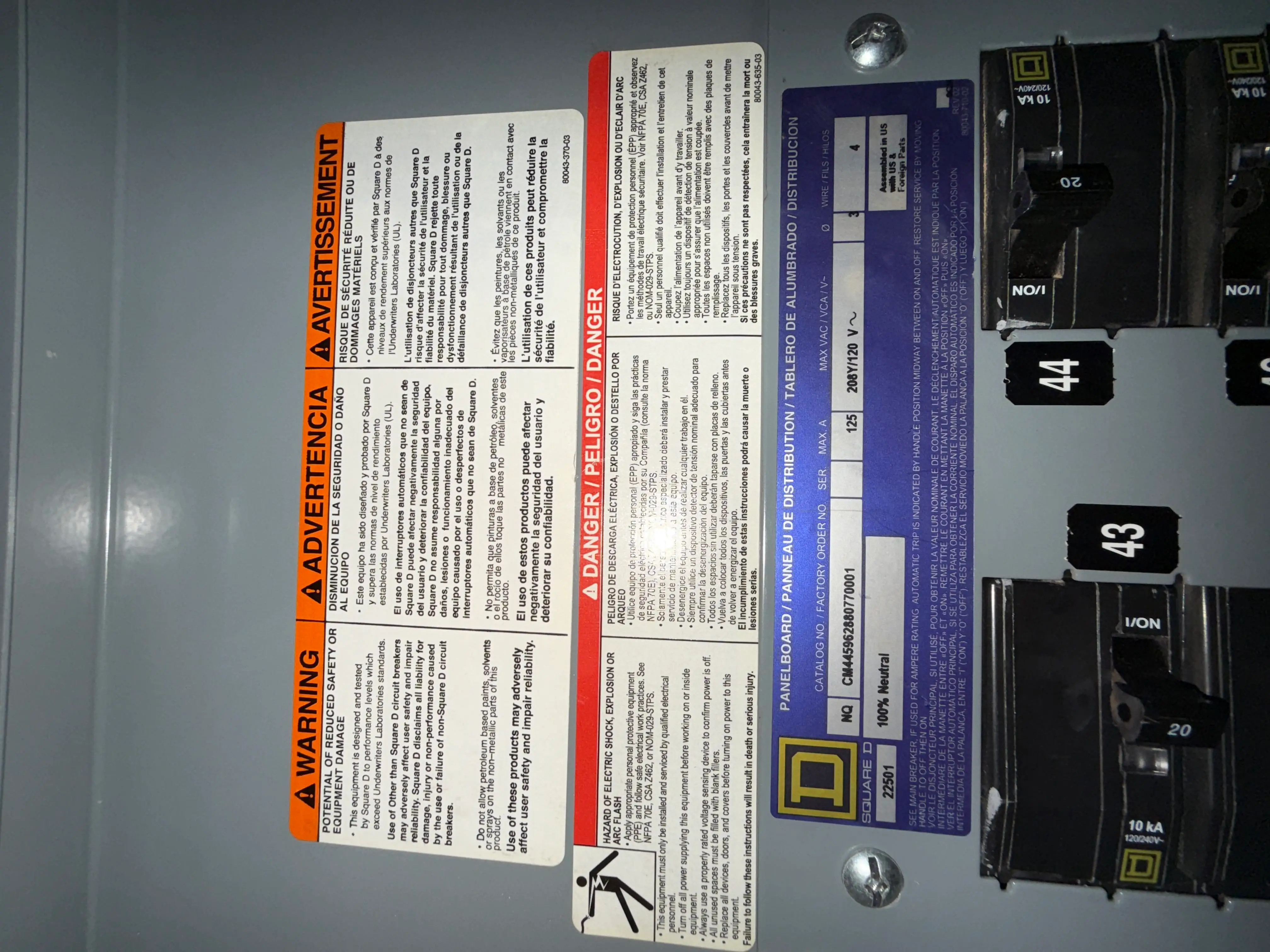 SB7057: Square D Panelboard Section GRL 2