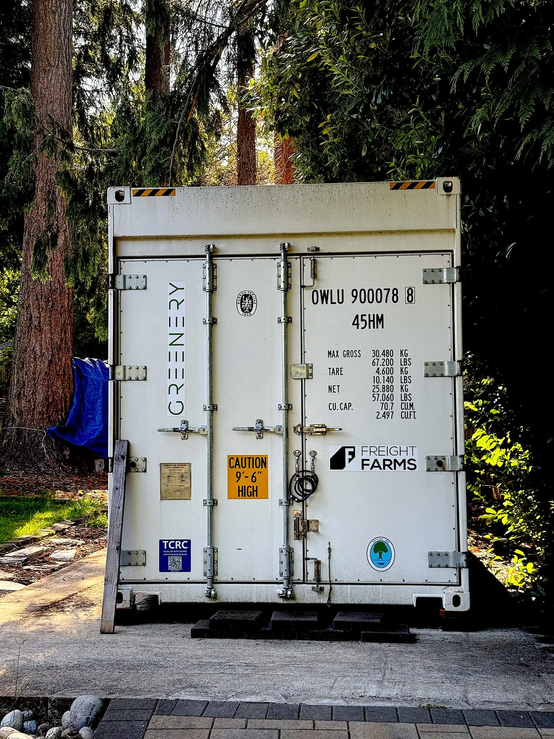 Freight Farms “Greenery” Hydroponic Vertical Farming Container – Turnkey System located in Sammamish, WA