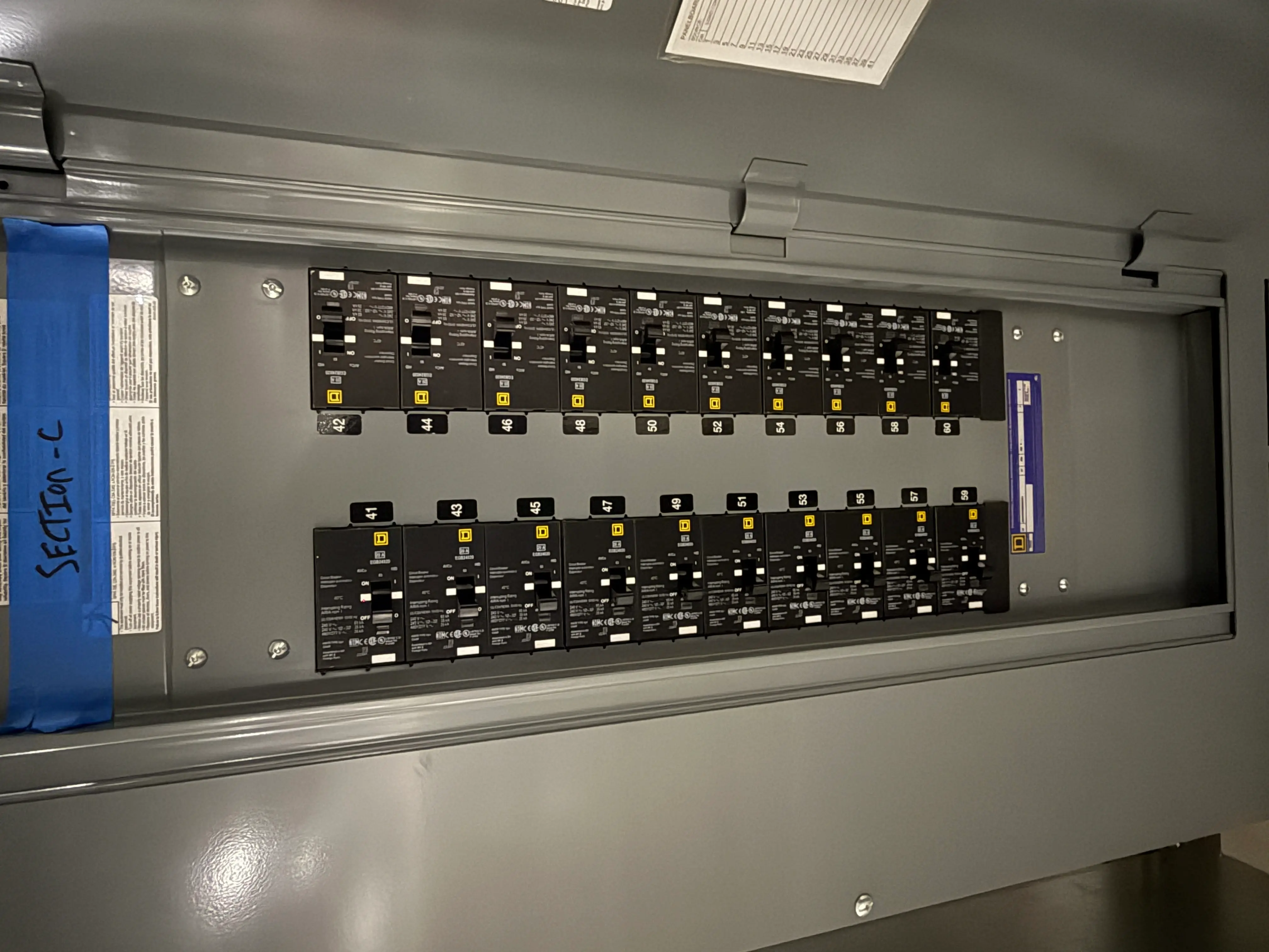SB7052: Square D Panelboard Section C