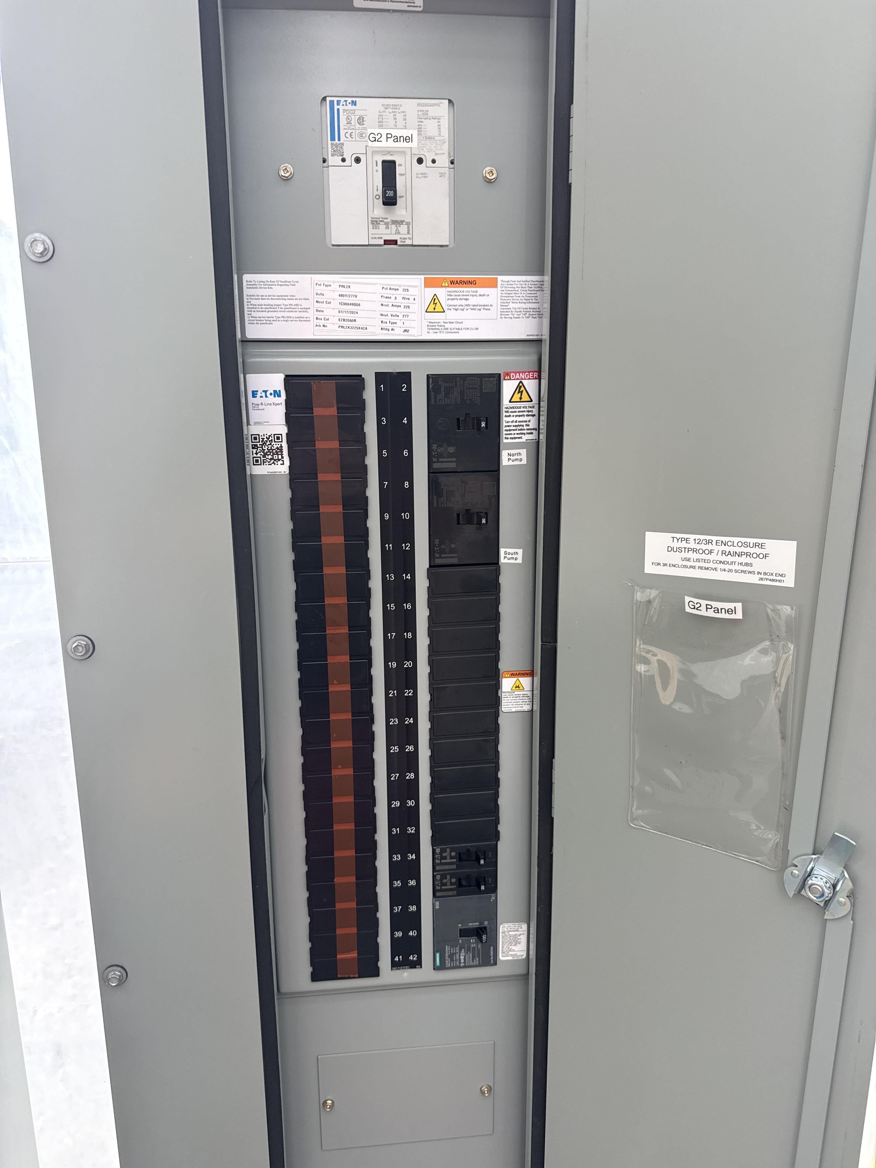 Eaton Pow R Line 480Y/277V 225A 42 Circuit Panelboard PRL2X Jan 2024, photo 2