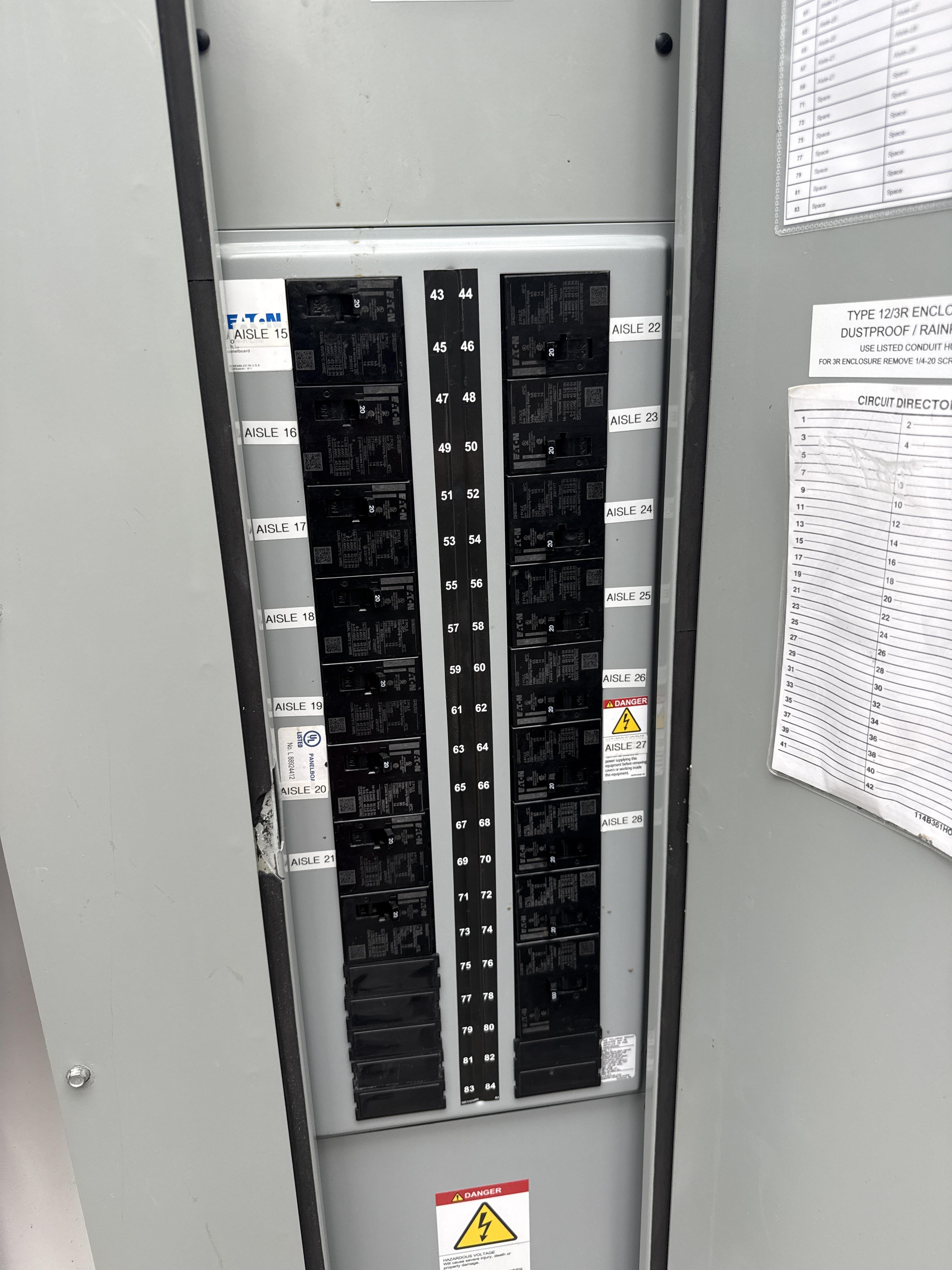 Eaton PRL2A 400A 480Y/277V 84 Circuit 3 Phase Panelboard Type 3R, photo 2