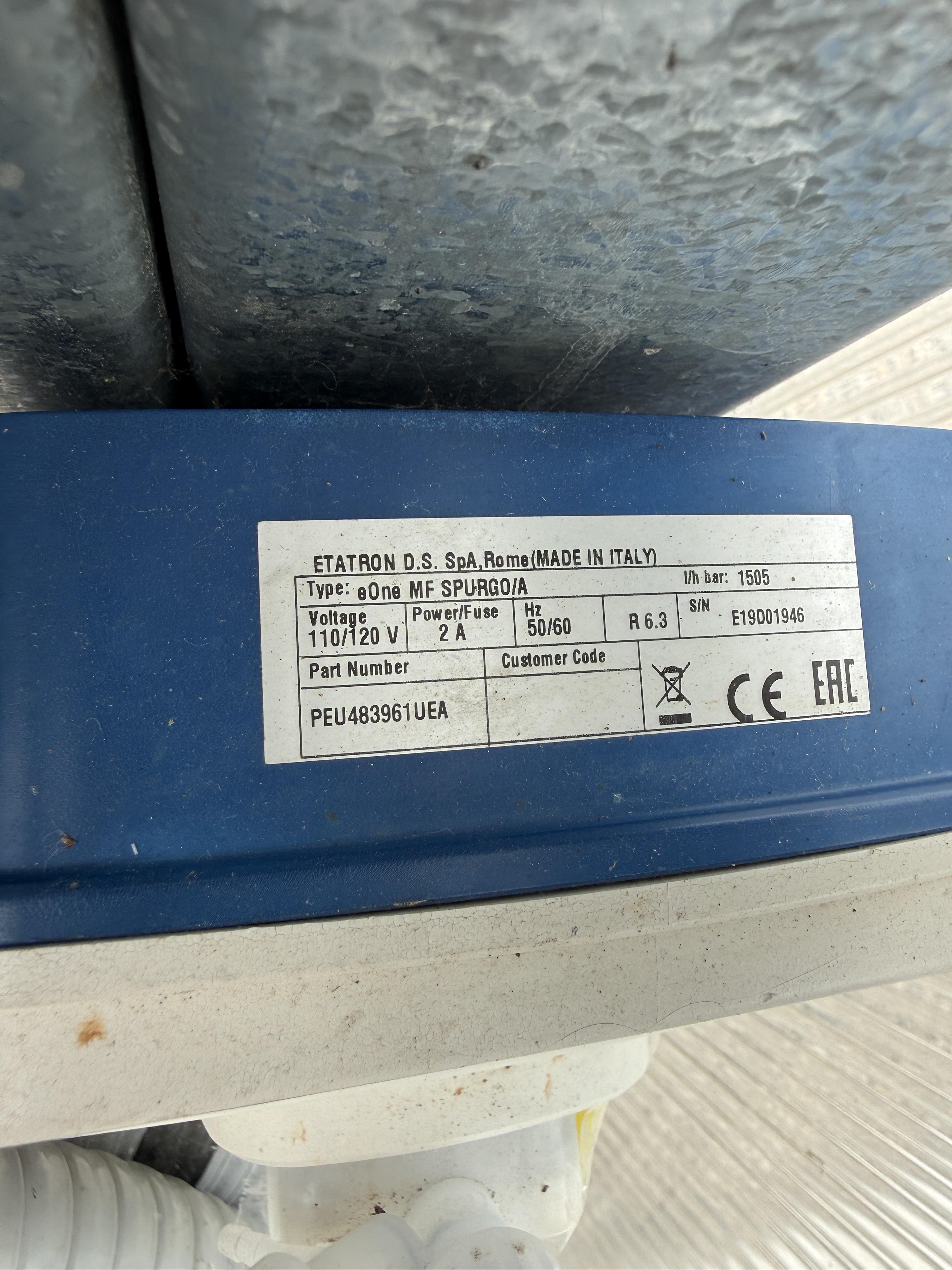Etatron eOne Chemical Dosing Pump MF SPURGO/A 110-120V Metering Pump, photo 2