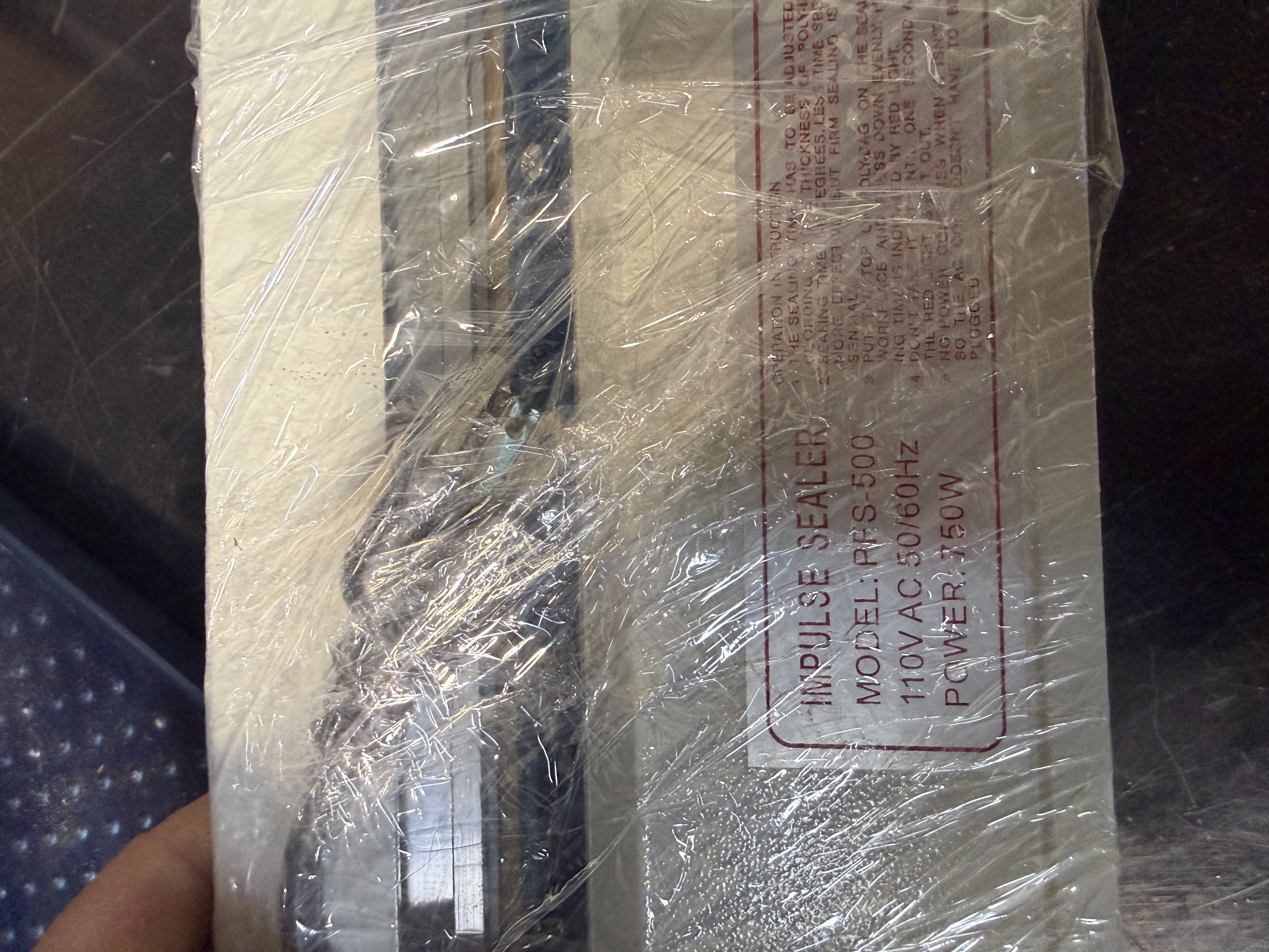 PFS-500 20" Hand Impulse Sealer (750W, 110VAC) - New, photo 2