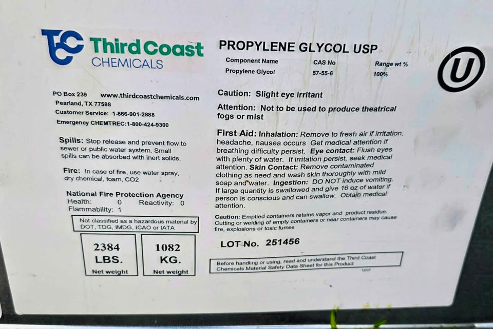 275 Gallon IBC Tote of Propylene Glycol USP | Chesterton, IN, photo 2